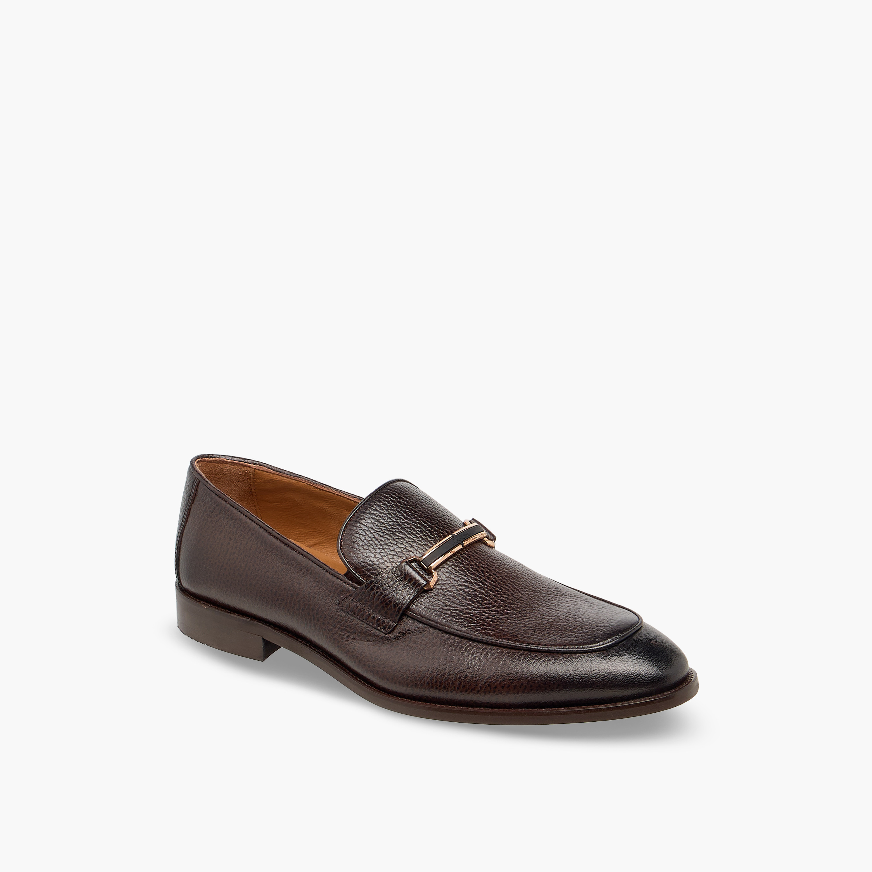Duchini Men Metal Accent Genuine Leather Loafers-men-shoes-loafersandmoccasins-image-2