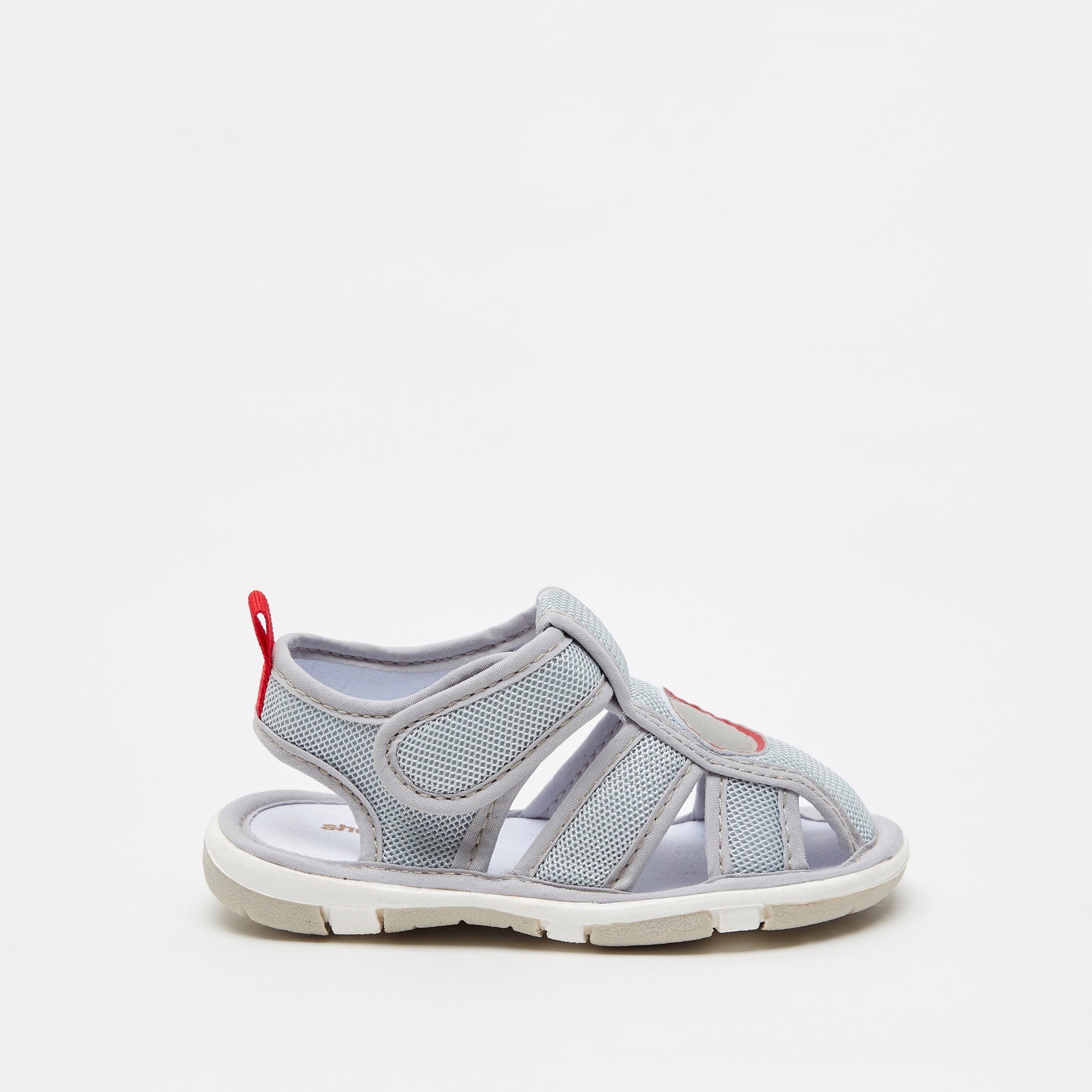 صندل بأشرطة بارز الملمس بشريط وحلقة إغلاق-boys-shoes-sandals-image-1