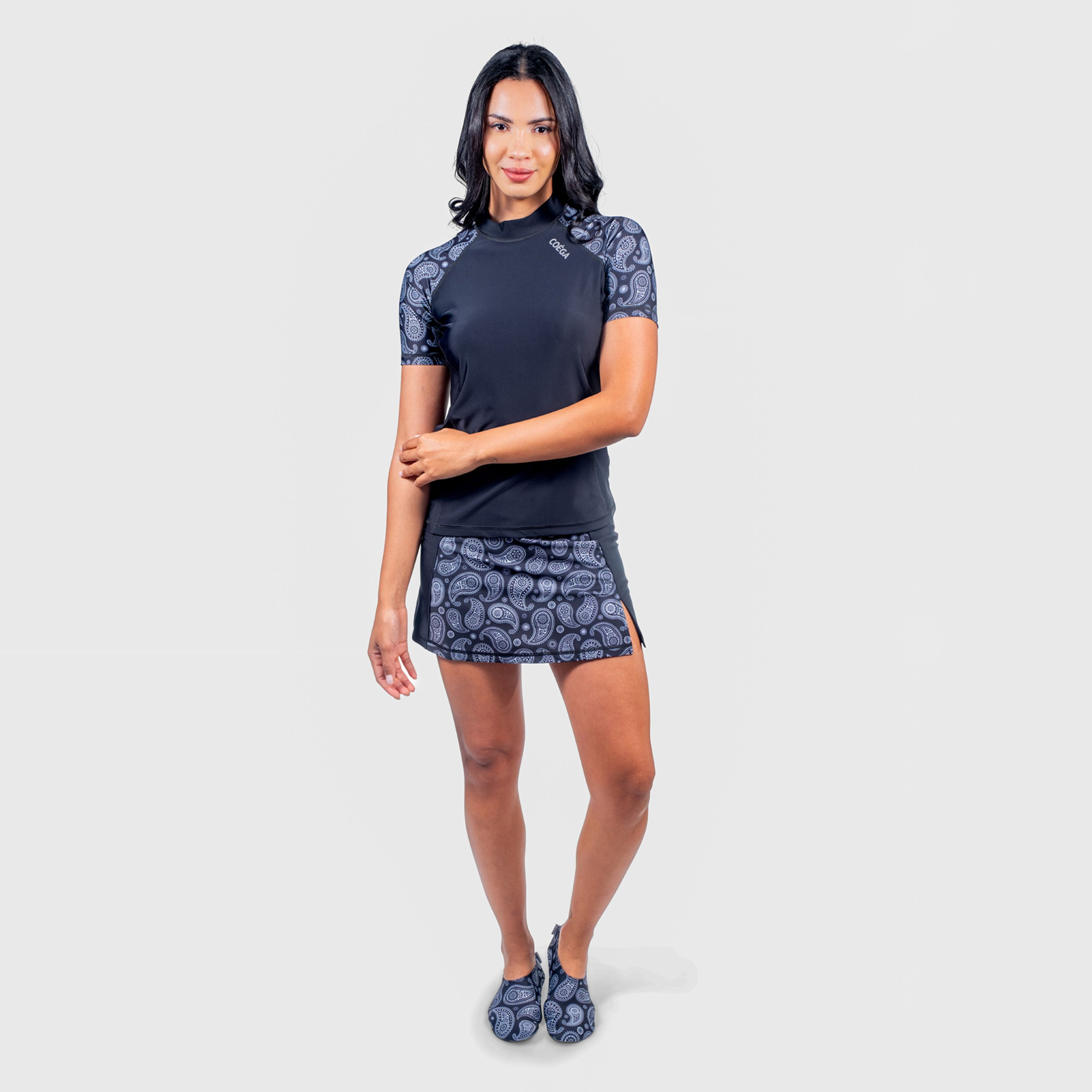 COEGA Women's Rashguard Short Sleeve, Nero Paisley-women-clothing-swimandbeach-swimsuits-image-5
