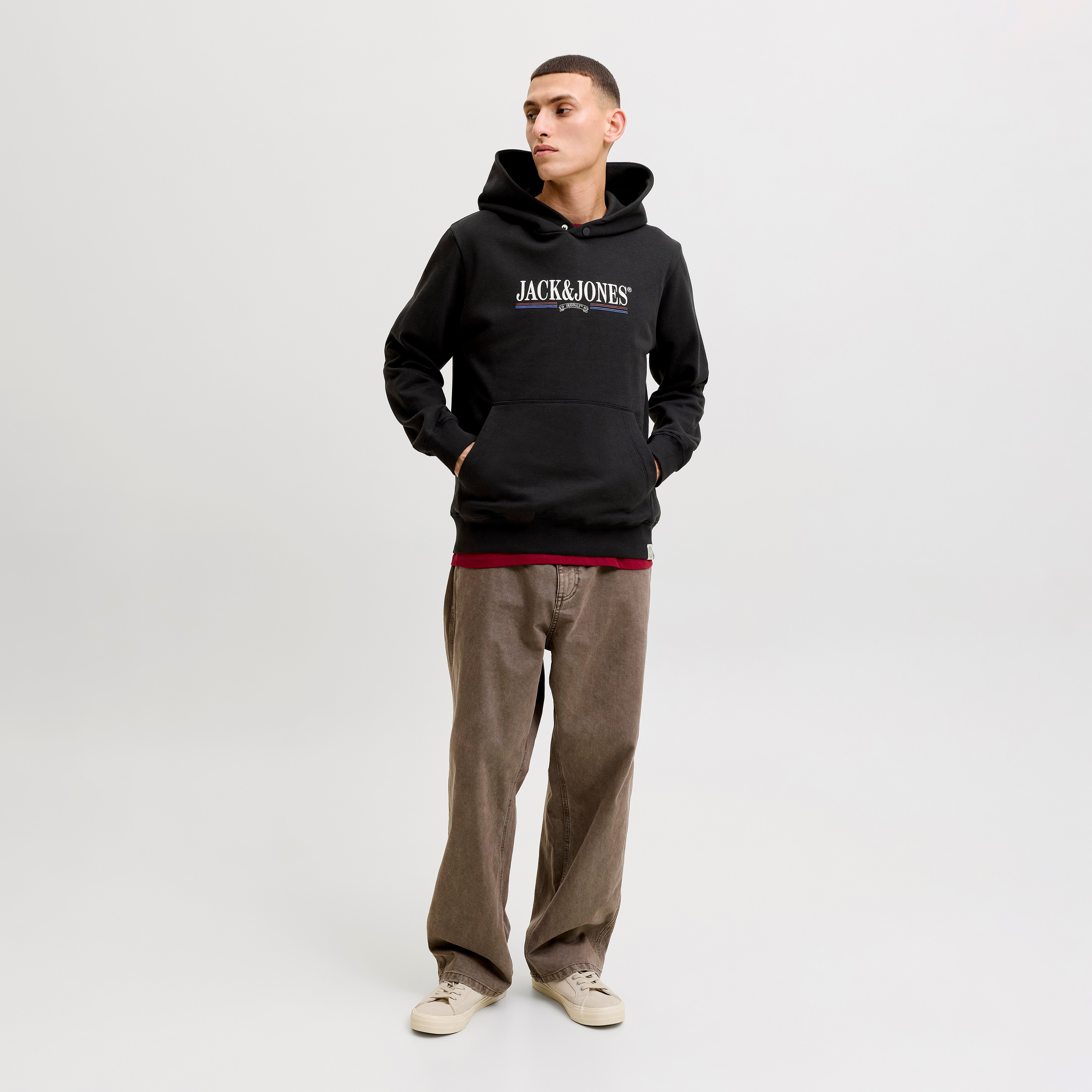 Jack & Jones Logo Printed Long Sleeves Men's Hoodie-men-winterwear-hoodiesandsweatshirts-image-2
