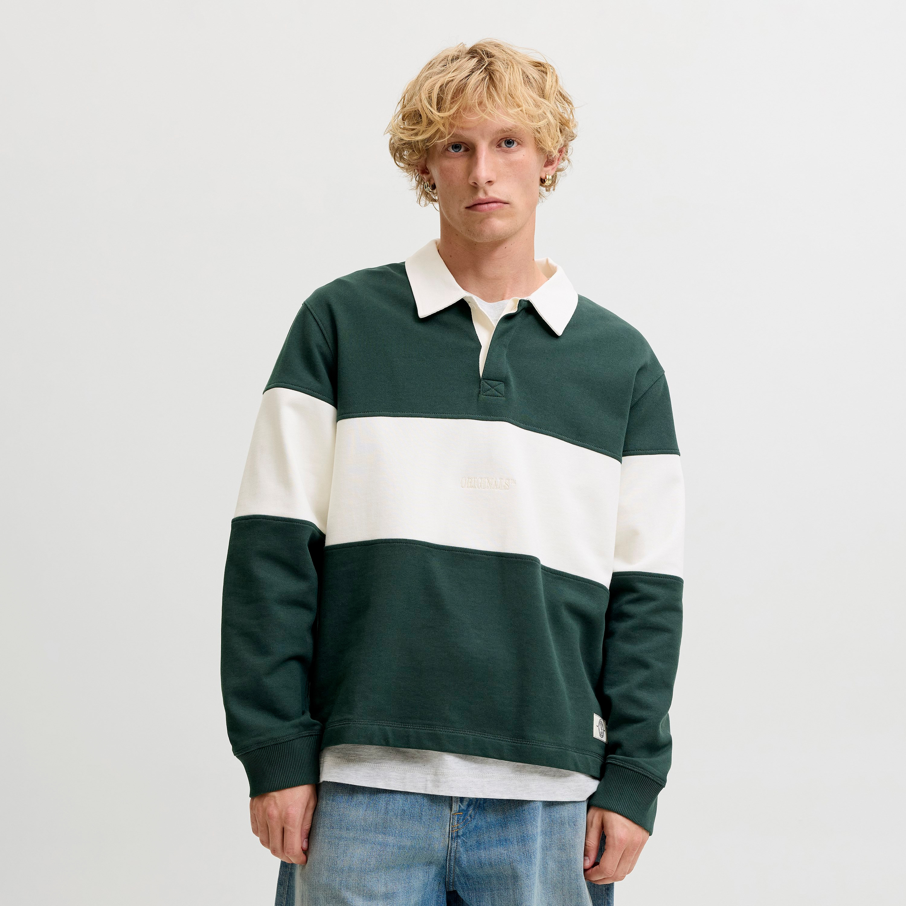 Jack & Jones Striped Collared Long Sleeves Men's Pullover-men-clothing-sweatersandpullovers-image-9