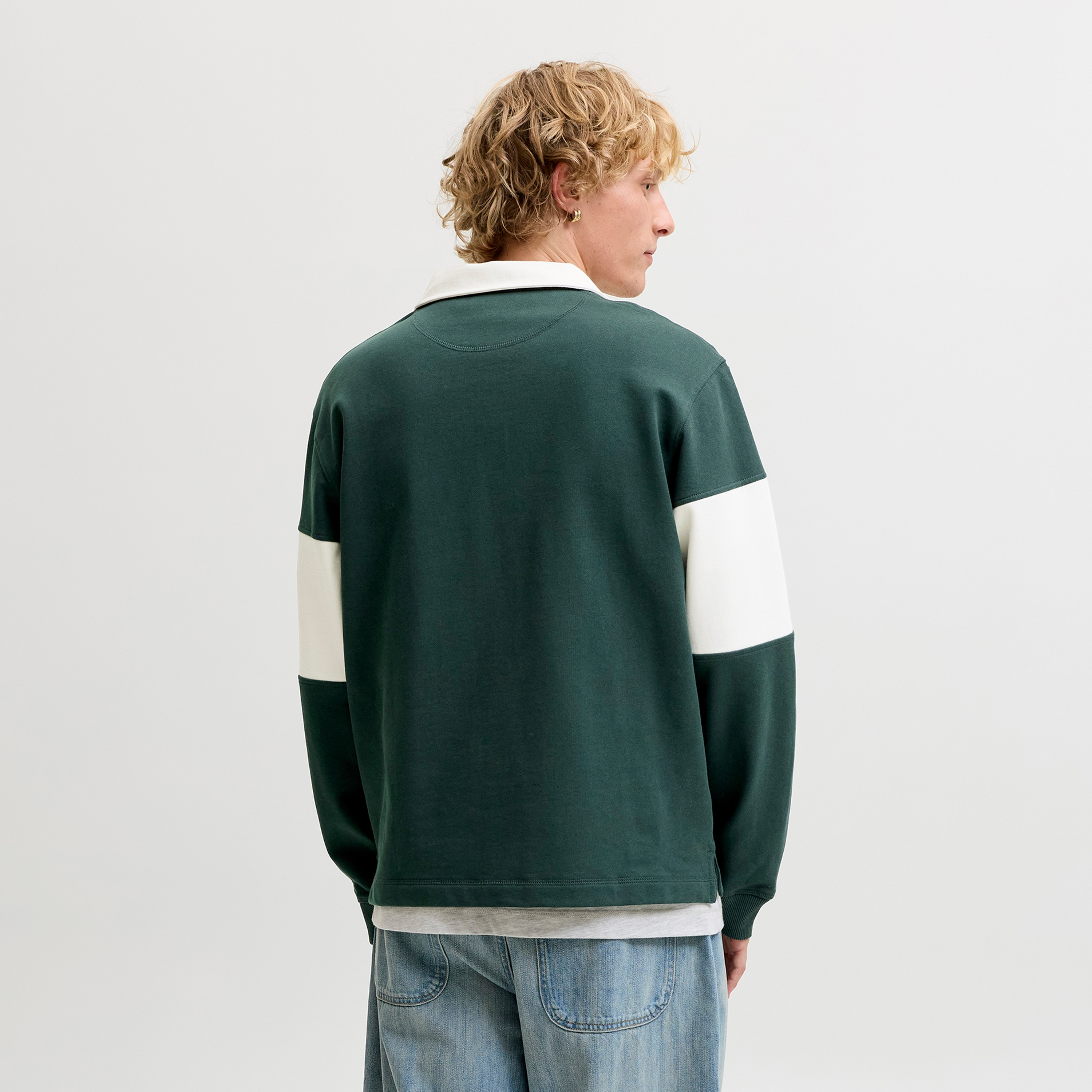 Jack & Jones Striped Collared Long Sleeves Men's Pullover-men-clothing-sweatersandpullovers-image-12