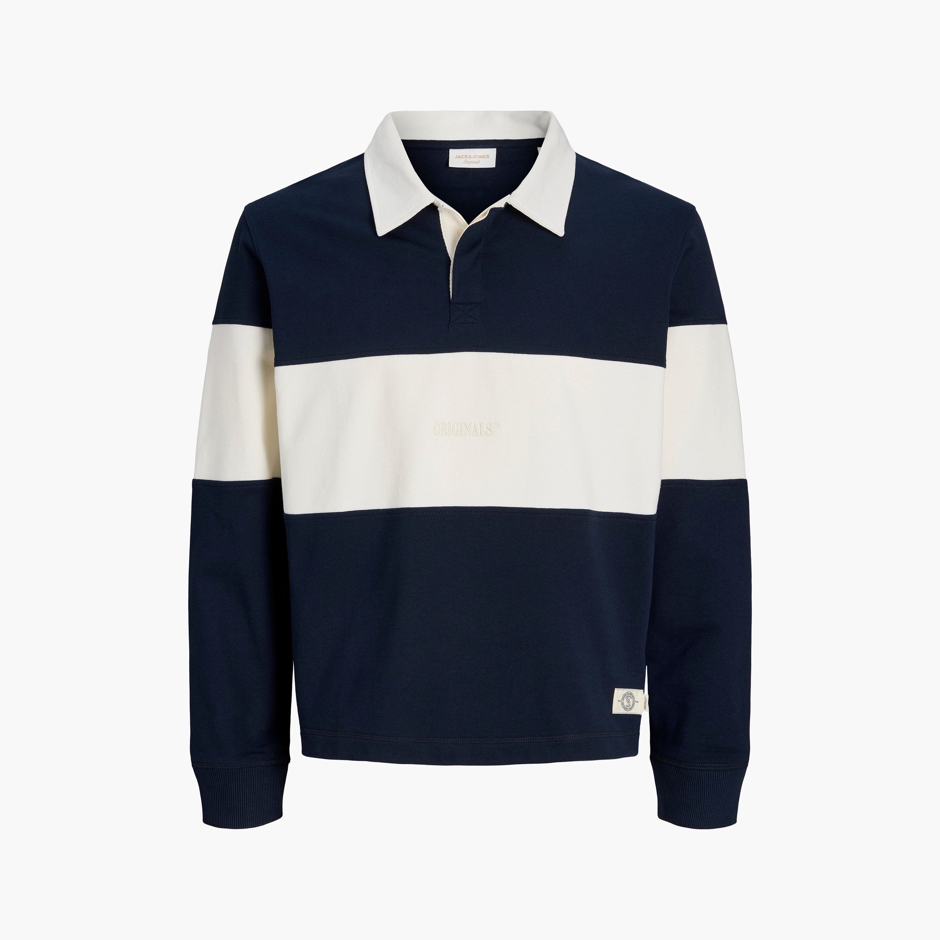 بلوفر مخطط رجالي بياقة وأكمام طويلة من جاك آند جونز-men-clothing-sweatersandpullovers-image-7