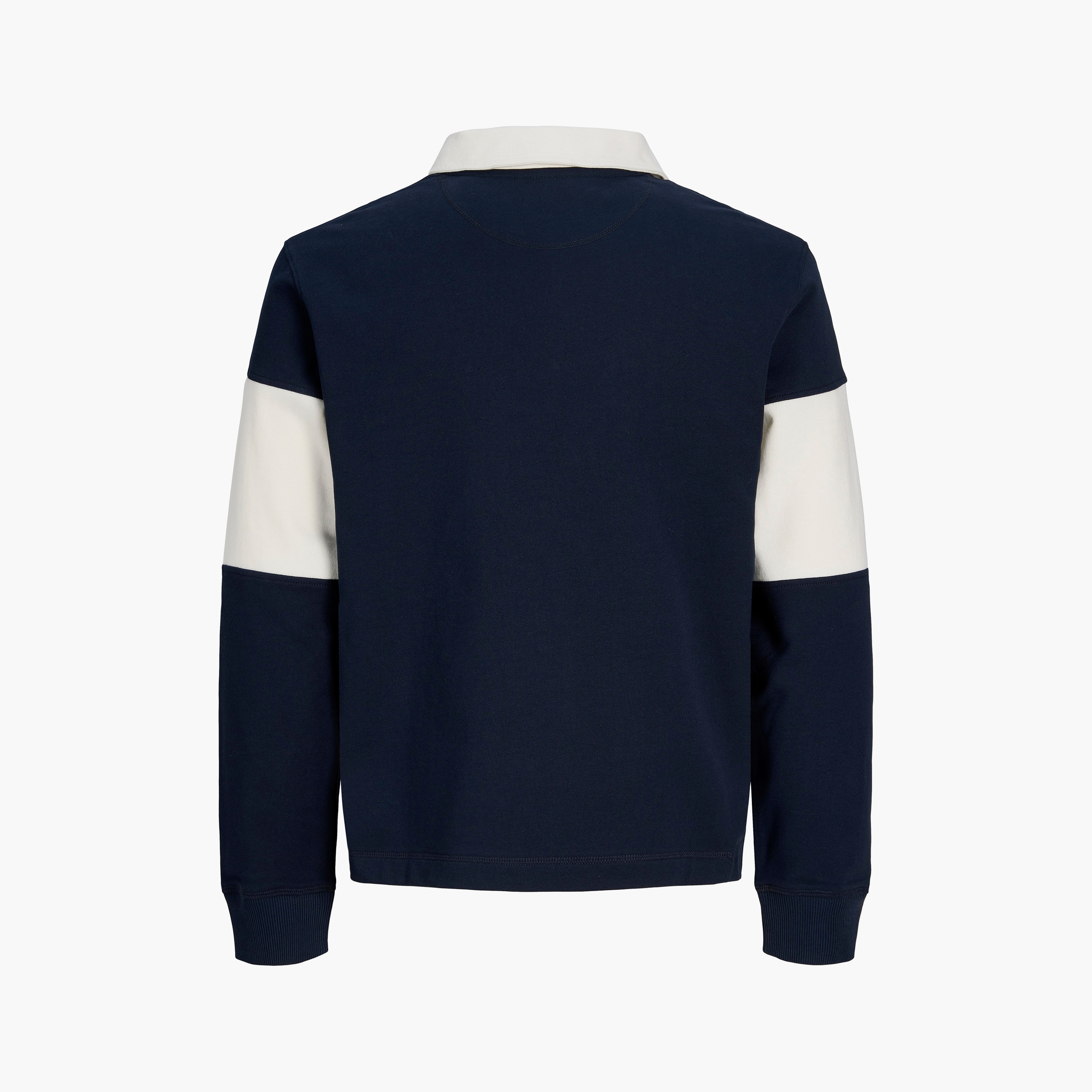 بلوفر مخطط رجالي بياقة وأكمام طويلة من جاك آند جونز-men-clothing-sweatersandpullovers-image-8