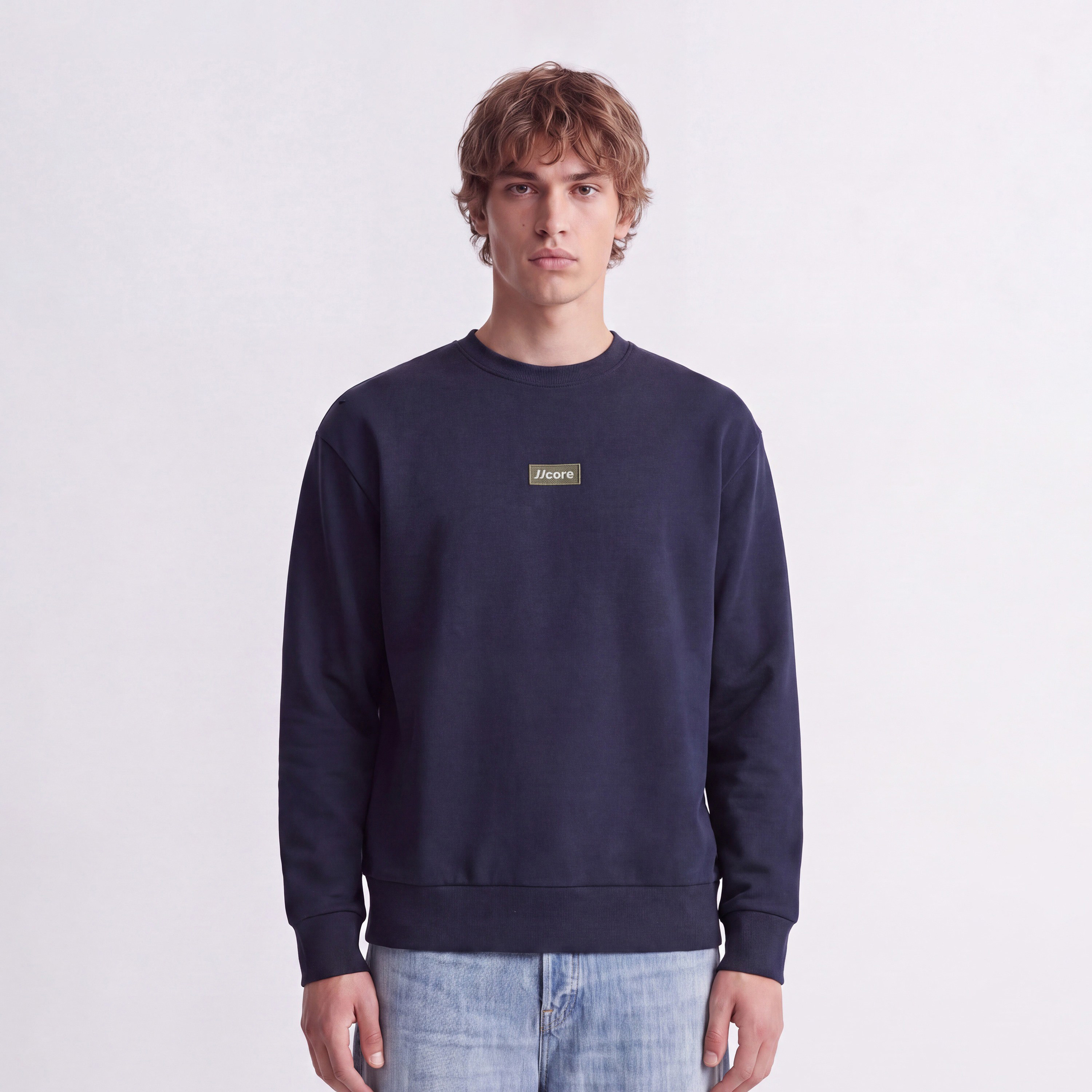 Jack & Jones Plain Crew Neck Long Sleeves Men's Sweatshirt-men-winterwear-hoodiesandsweatshirts-image-9