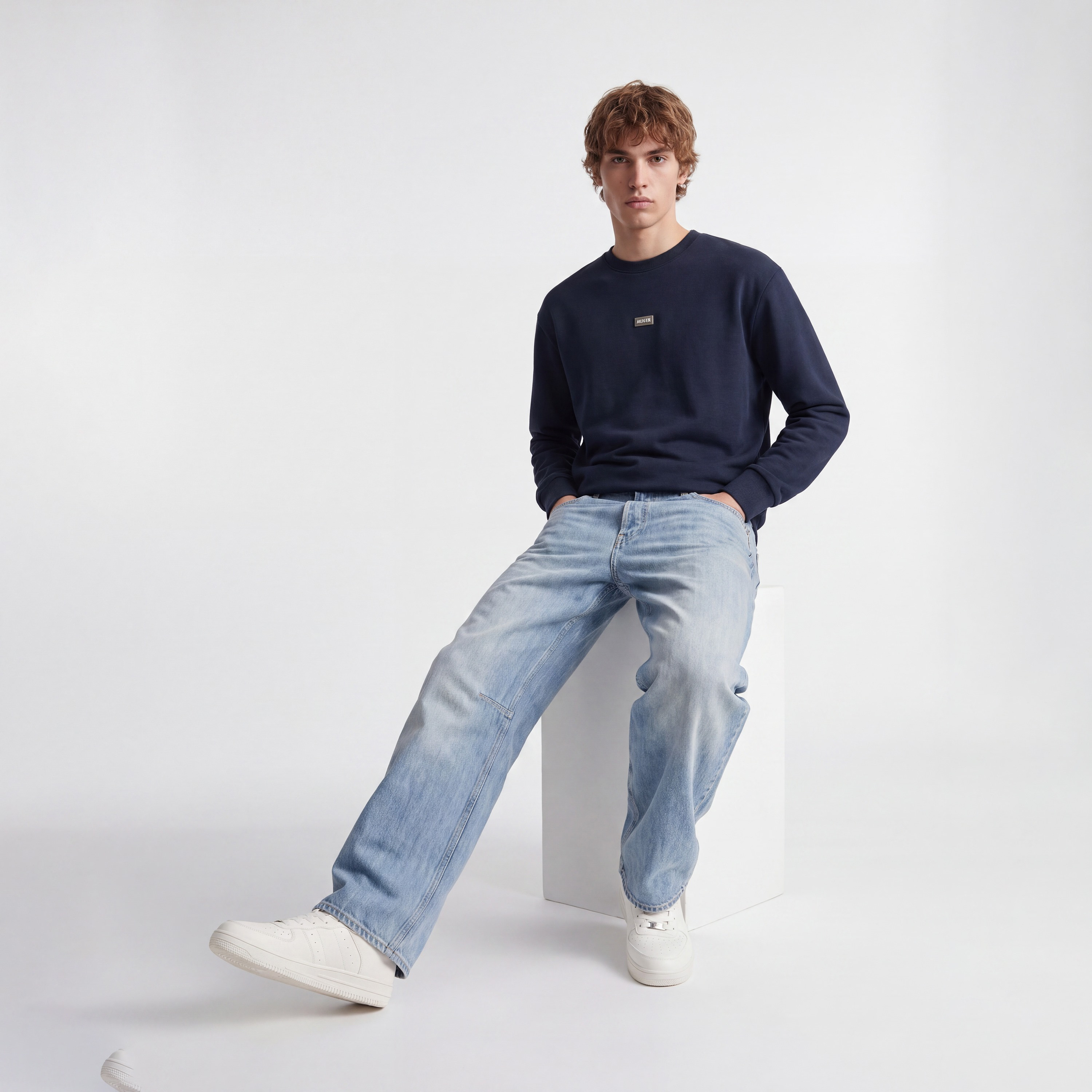 Jack & Jones Plain Crew Neck Long Sleeves Men's Sweatshirt-men-winterwear-hoodiesandsweatshirts-image-11