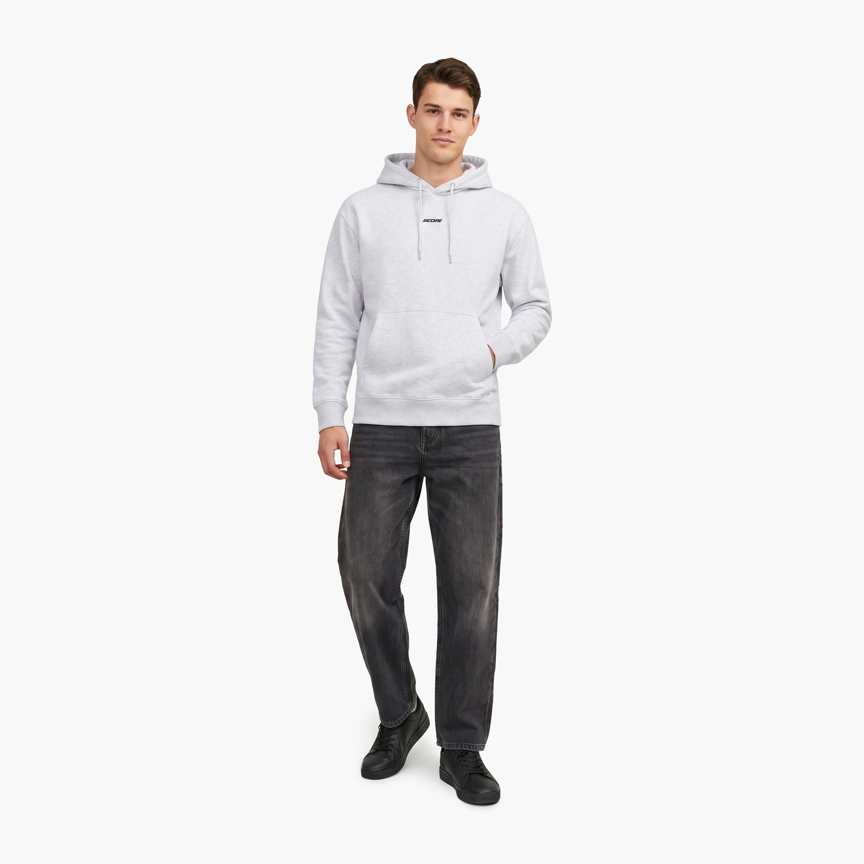 هودي بأكمام طويلة بطبعة على الظهر للرجال من جاك آند جونز-men-winterwear-hoodiesandsweatshirts-image-2