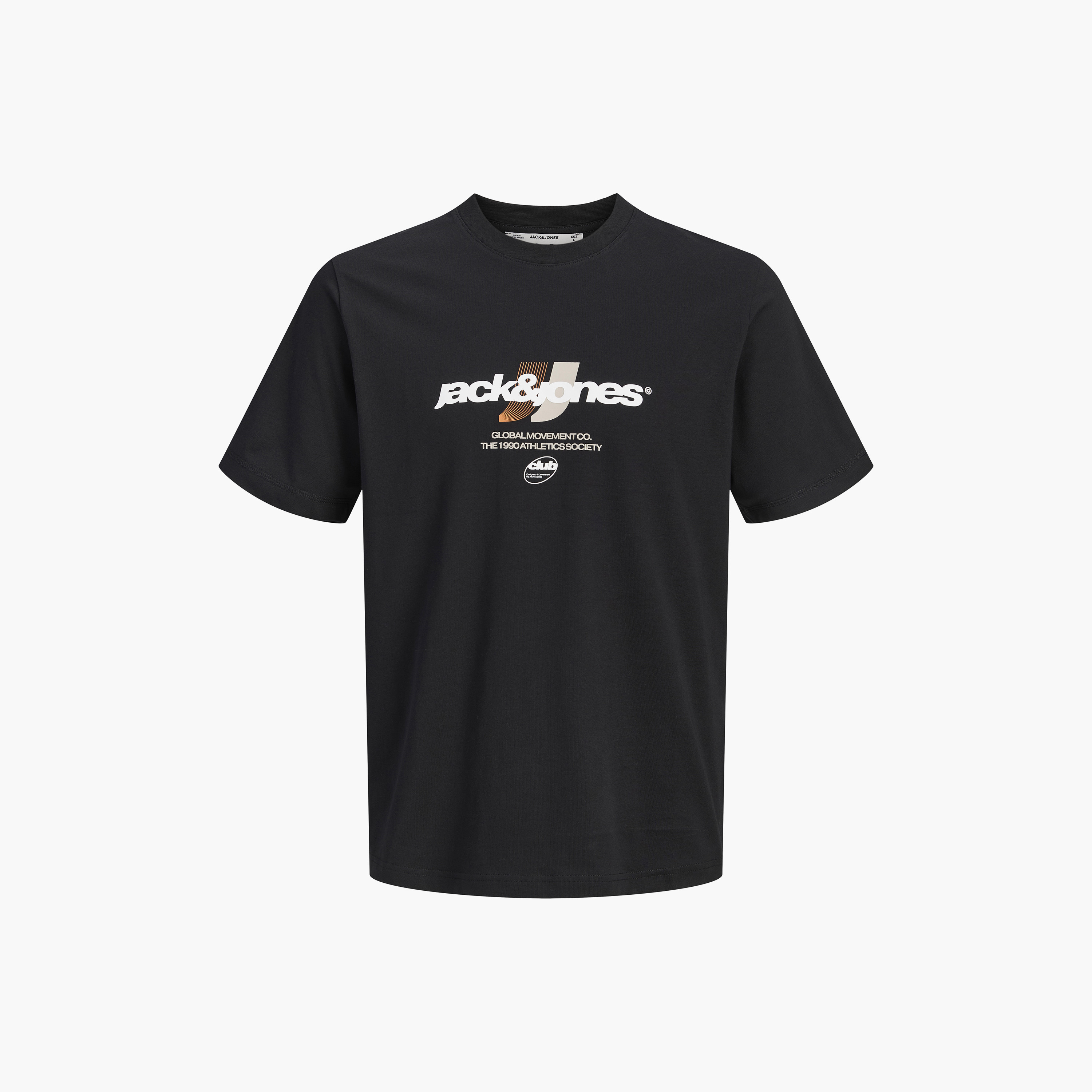تيشيرت رجالي مطبوع برسومات بياقة دائرية وأكمام قصيرة من جاك ان جونز-women-clothing-tshirts-image-7