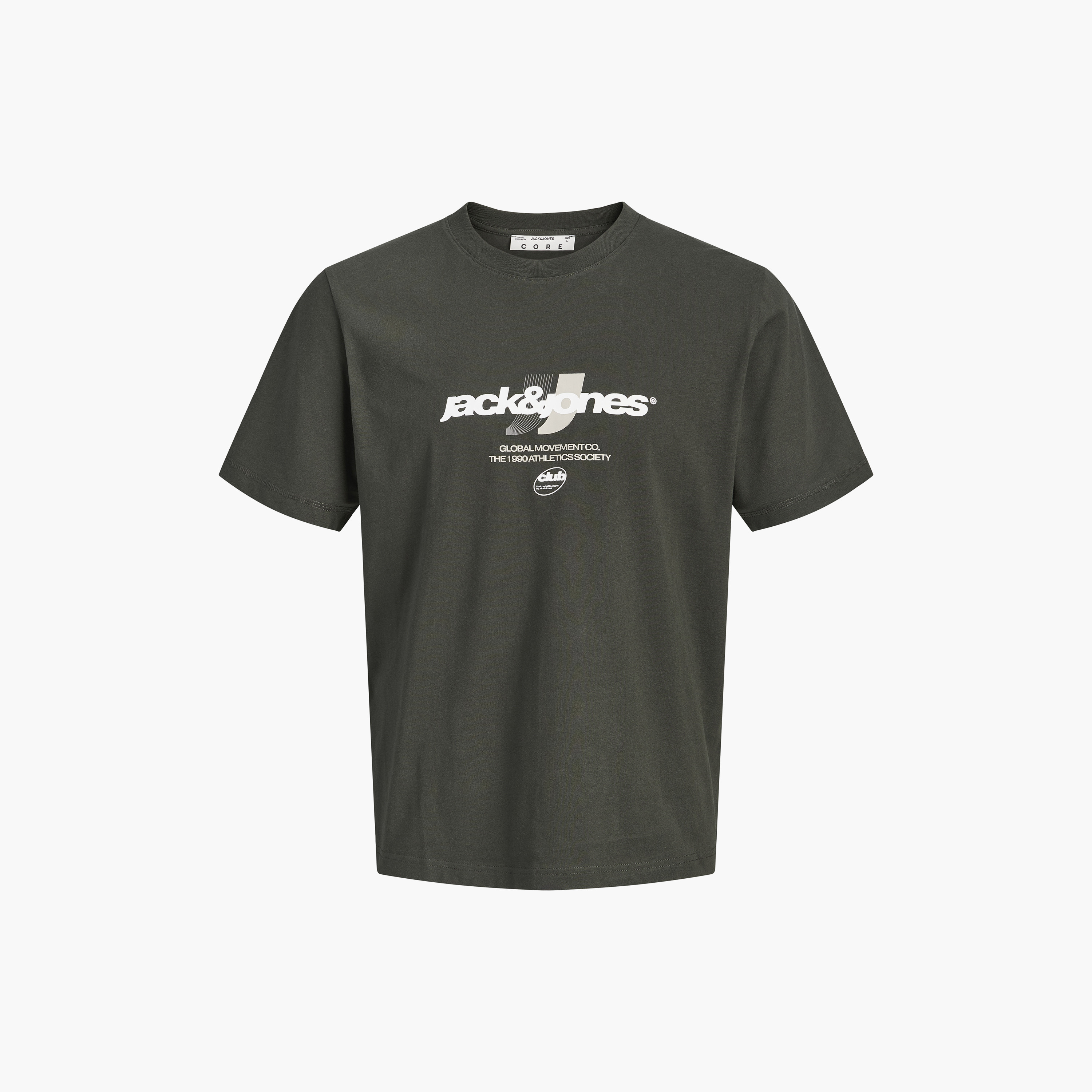تيشيرت رجالي مطبوع برسومات بياقة دائرية وأكمام قصيرة من جاك ان جونز-women-clothing-tshirts-image-7