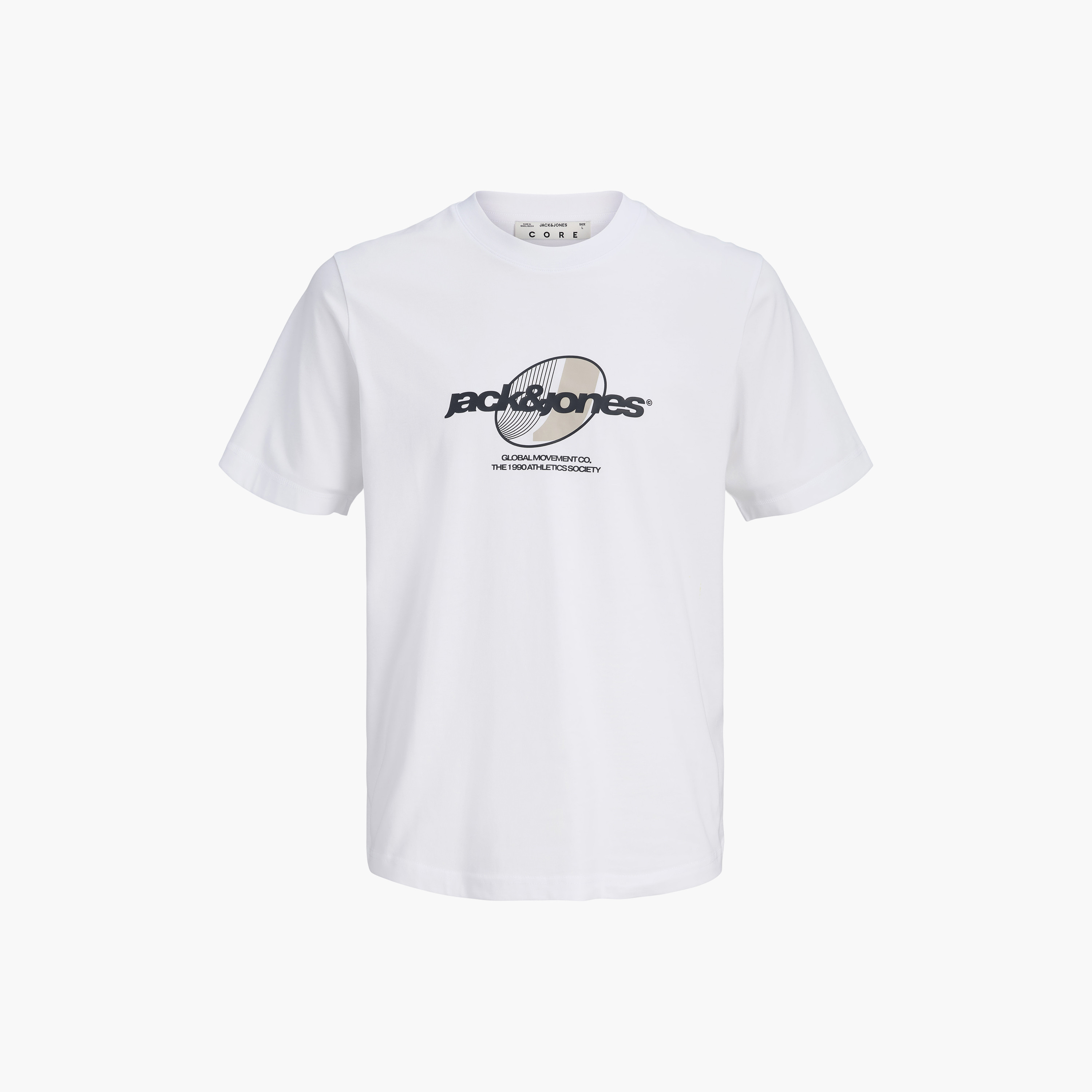 تيشيرت رجالي مطبوع برسومات بياقة دائرية وأكمام قصيرة من جاك ان جونز-women-clothing-tshirts-image-7