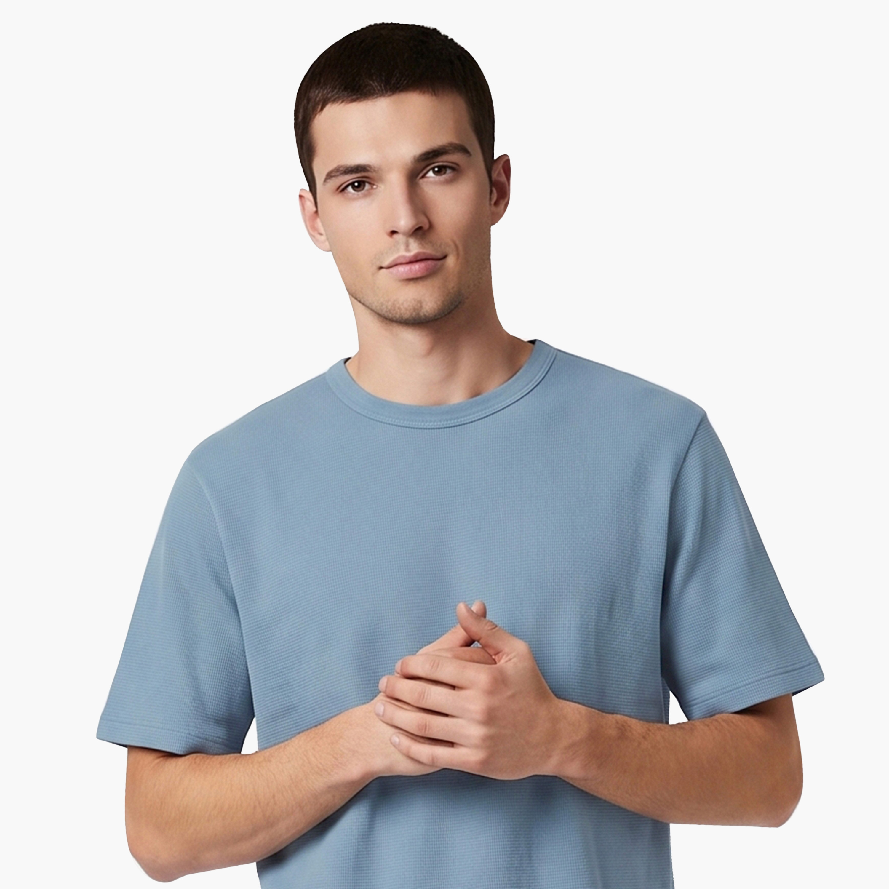 Jack & Jones Plain Crew Neck Short Sleeves Men's T-Shirt-men-clothing-tshirtsandpolos-tshirts-image-3