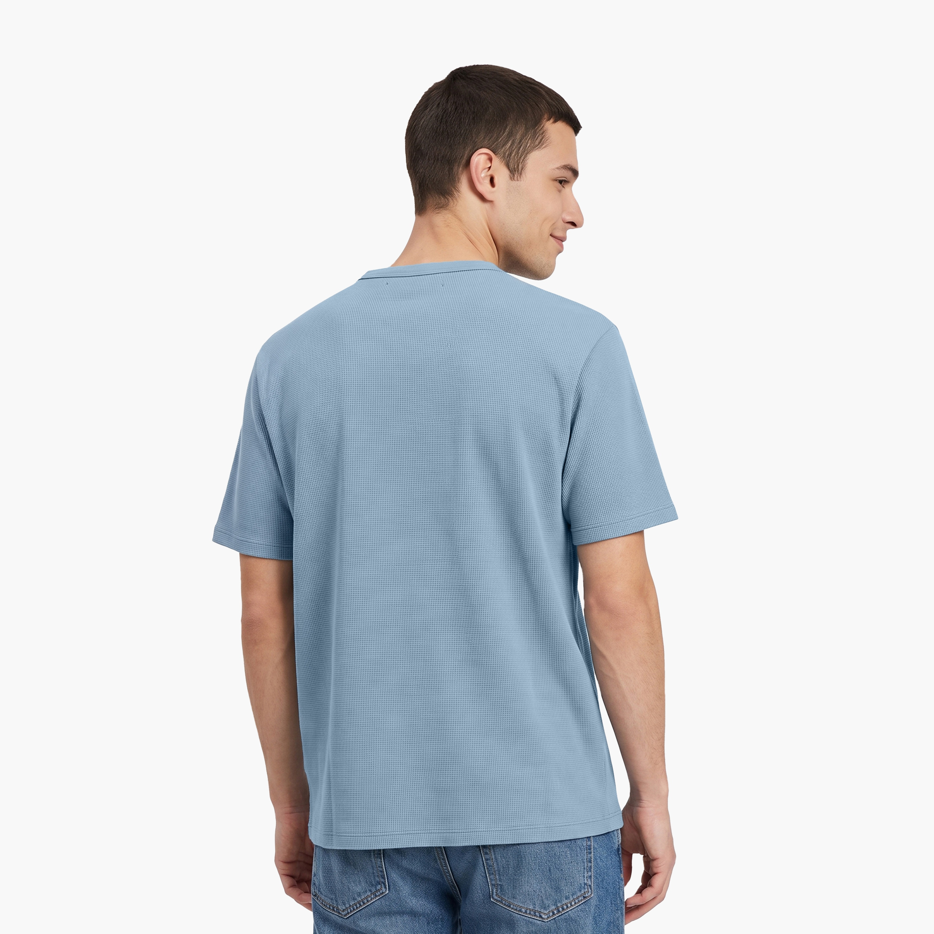 Jack & Jones Plain Crew Neck Short Sleeves Men's T-Shirt-men-clothing-tshirtsandpolos-tshirts-image-4