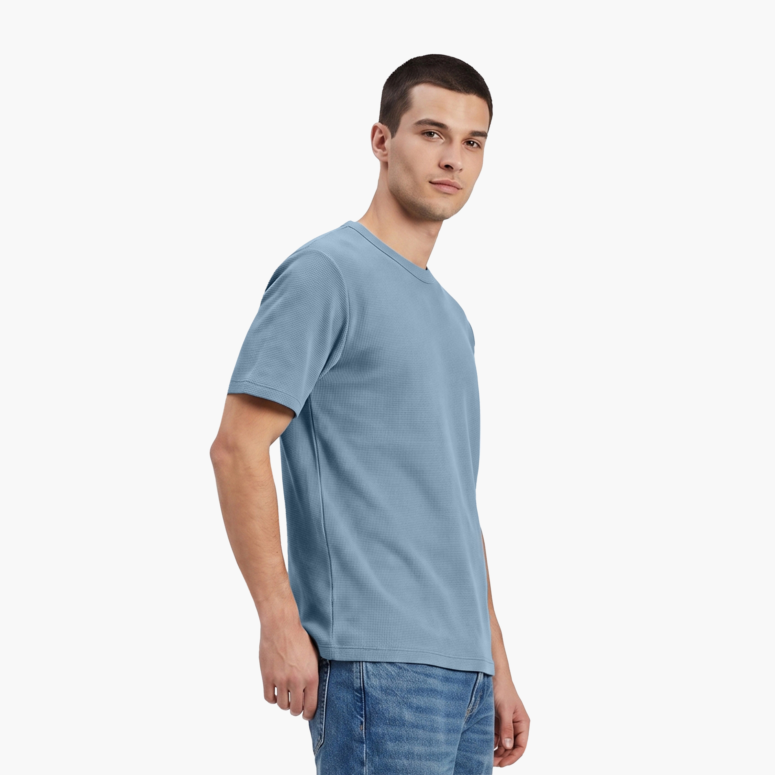Jack & Jones Plain Crew Neck Short Sleeves Men's T-Shirt-men-clothing-tshirtsandpolos-tshirts-image-5