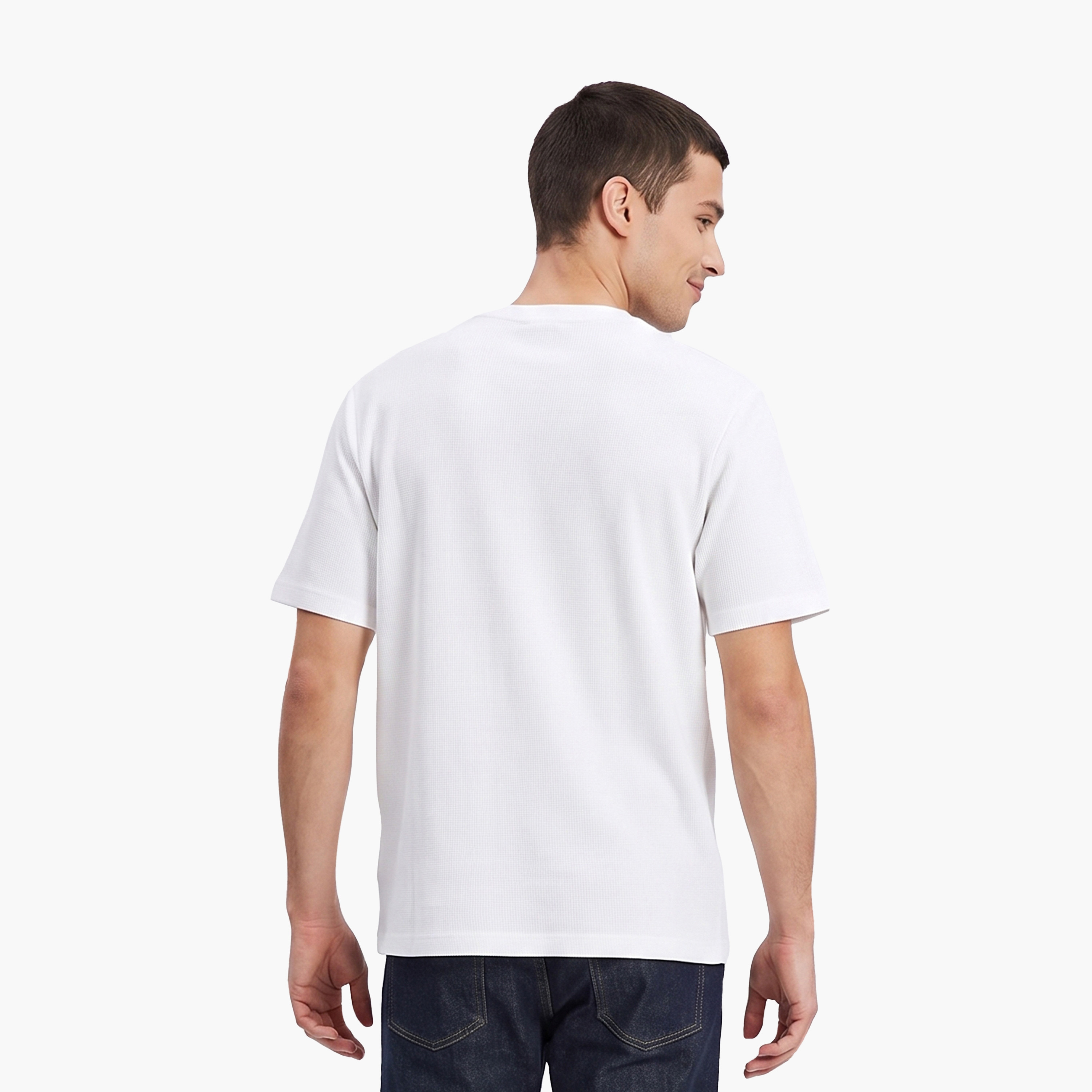 Jack & Jones Plain Crew Neck Short Sleeves Men's T-Shirt-men-clothing-tshirtsandpolos-tshirts-image-4