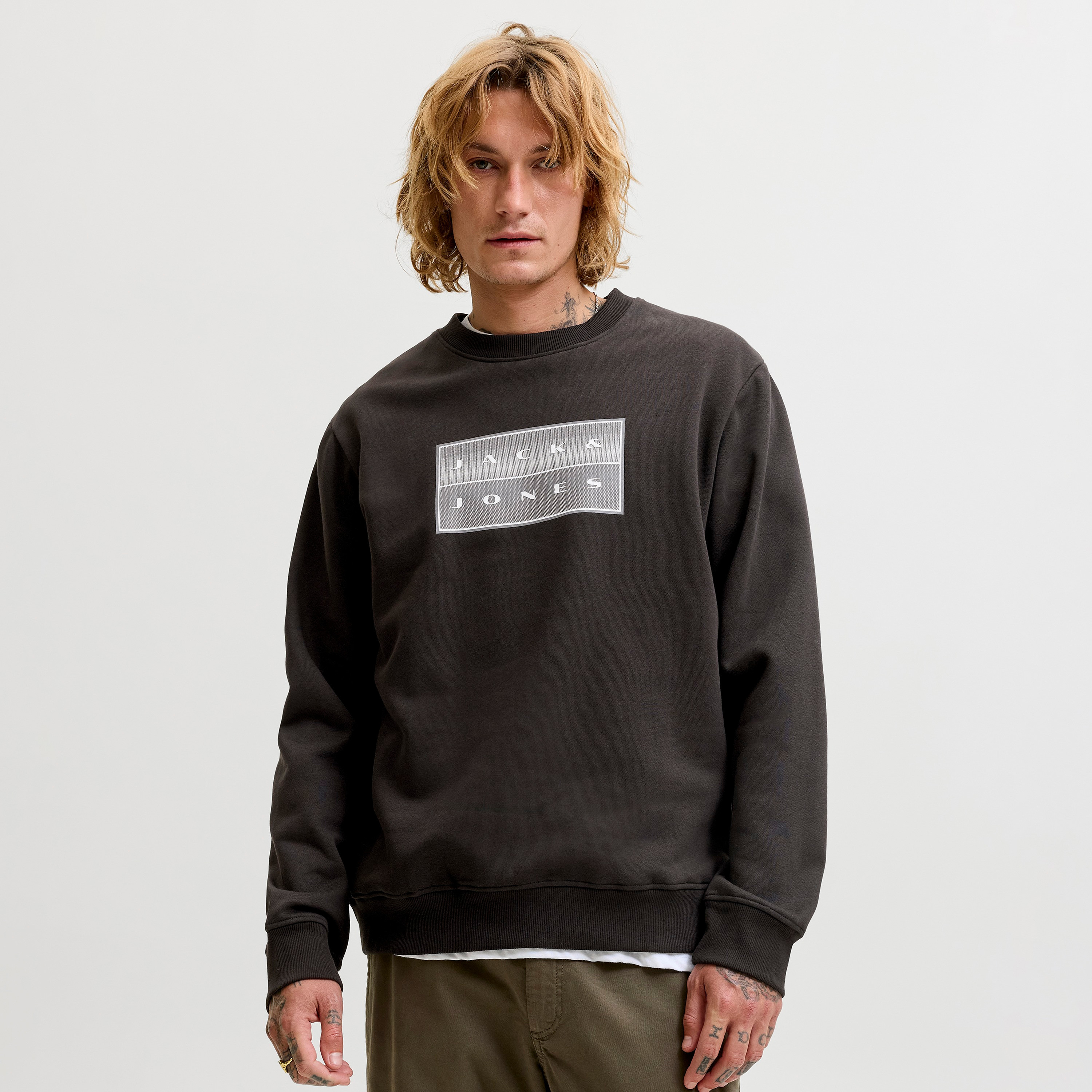 Jack & Jones Printed Crew Neck Long Sleeves Men's Sweatshirt-men-winterwear-hoodiesandsweatshirts-image-1