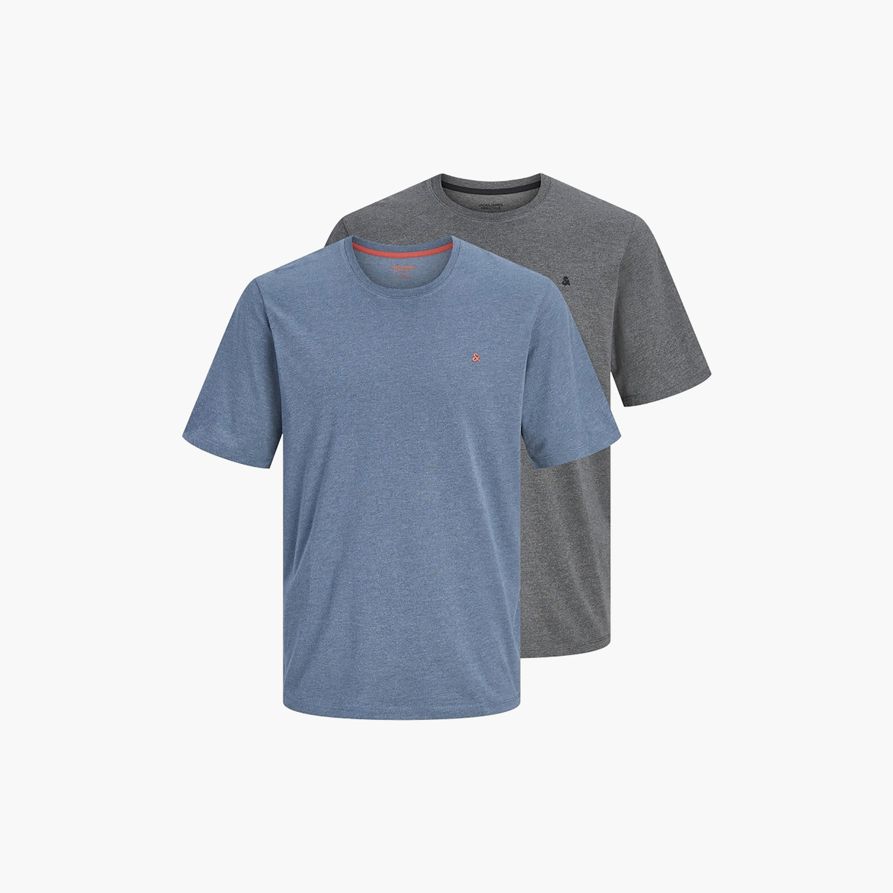 تي شيرت رجالي سادة برقبة دائرية وأكمام قصيرة عبوة من قطعتين-men-clothing-tshirtsandpolos-tshirts-image-9