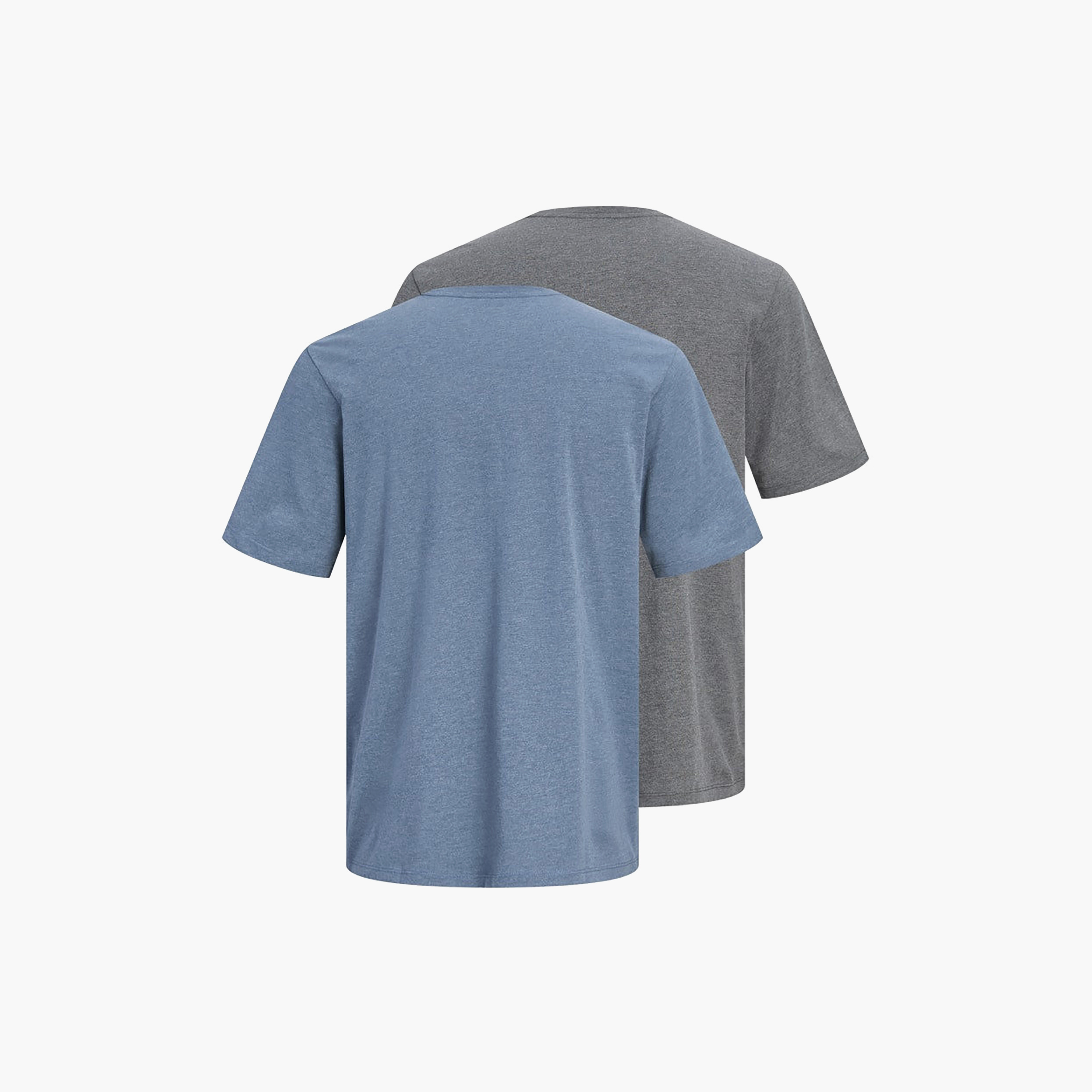 تي شيرت رجالي سادة برقبة دائرية وأكمام قصيرة عبوة من قطعتين-men-clothing-tshirtsandpolos-tshirts-image-15