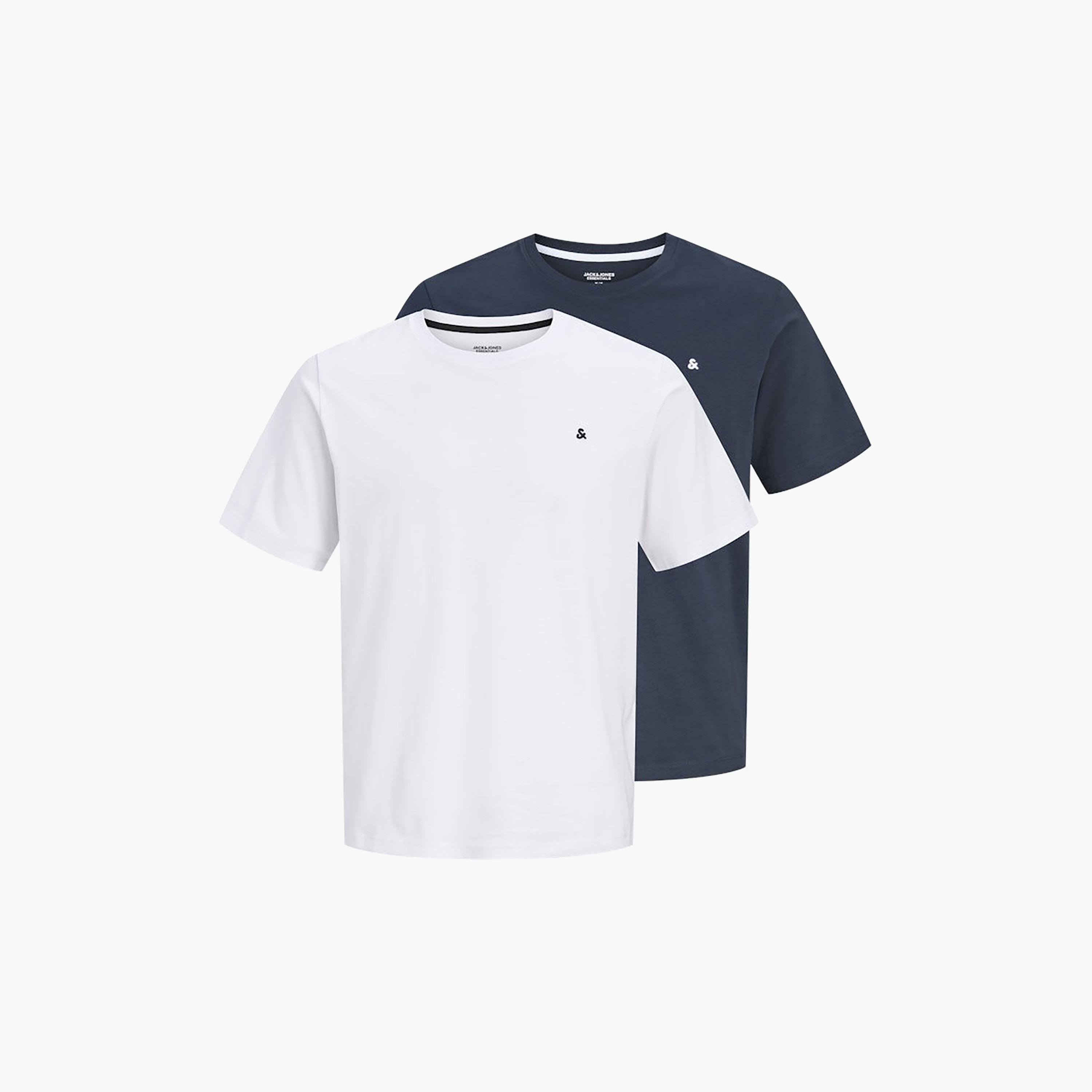 تي شيرت رجالي سادة برقبة دائرية وأكمام قصيرة عبوة من قطعتين-men-clothing-tshirtsandpolos-tshirts-image-1