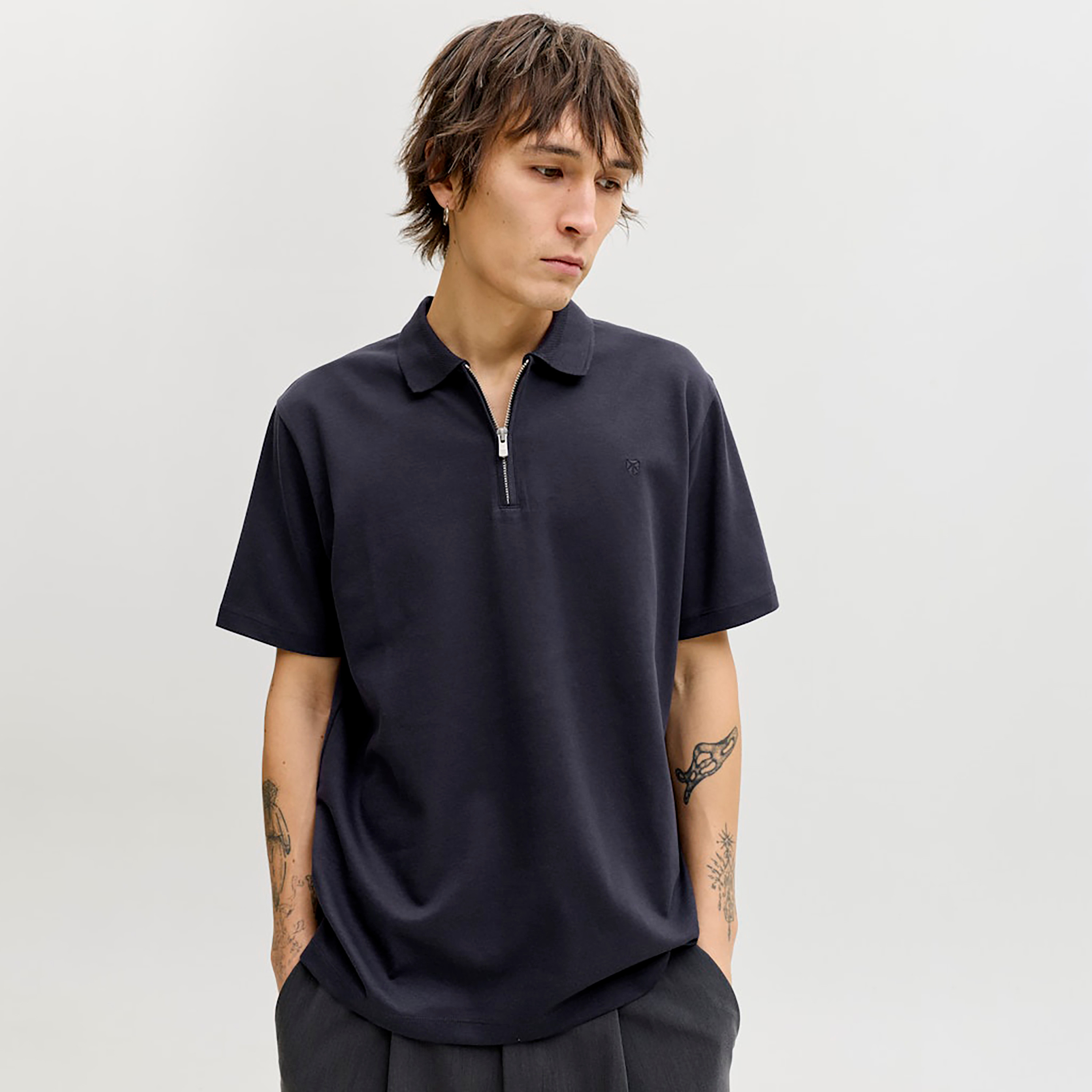 مجموعة تي شيرت بولو رجالي باكمام قصيرة سادة قطعتين من جاك اند جونز-men-clothing-tshirtsandpolos-polos-image-6