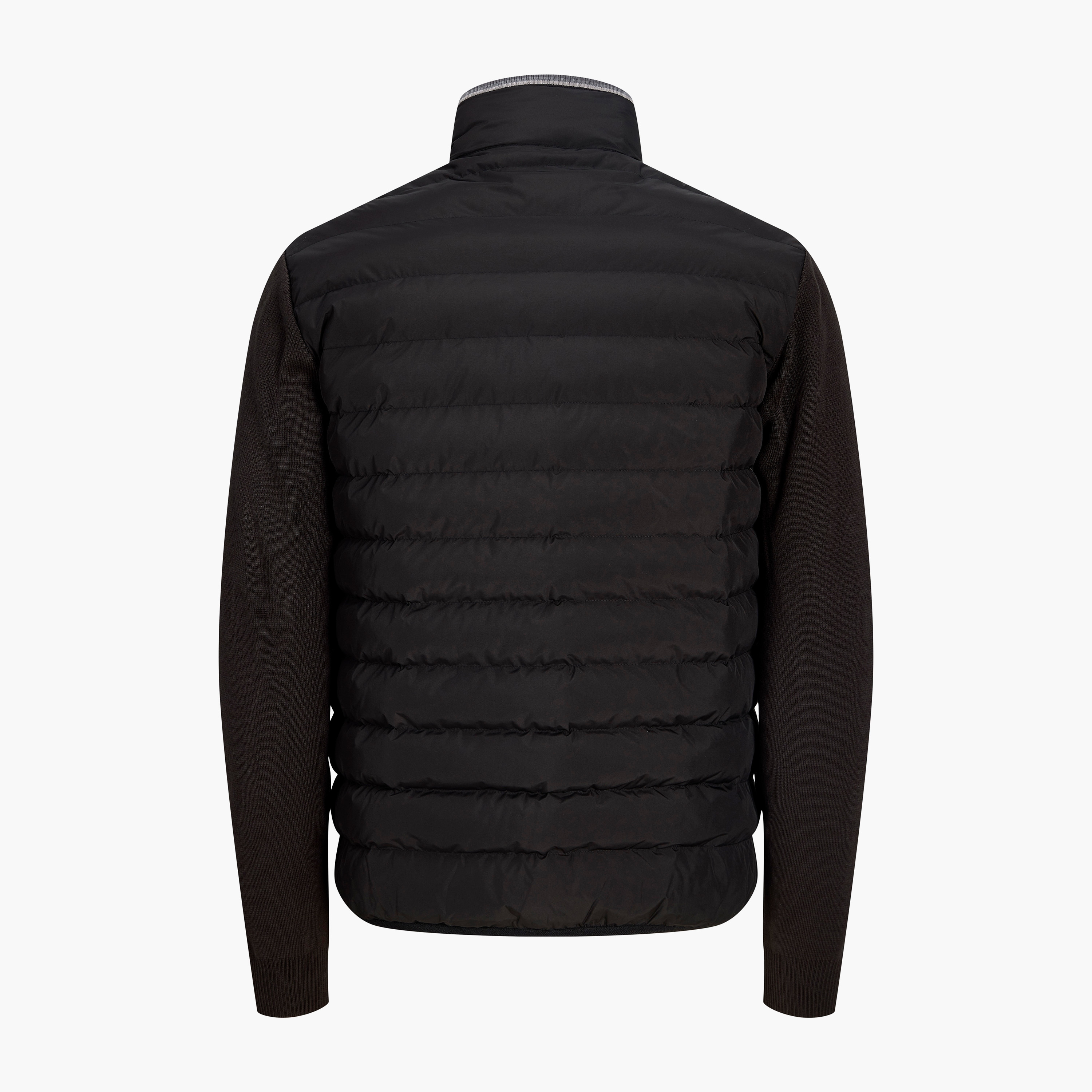 جاكيت بافر سادة برقبة ستان مرتفعة وأكمام طويلة للرجال من جاك آند جونز-men-clothing-jacketsandblazers-jackets-image-7