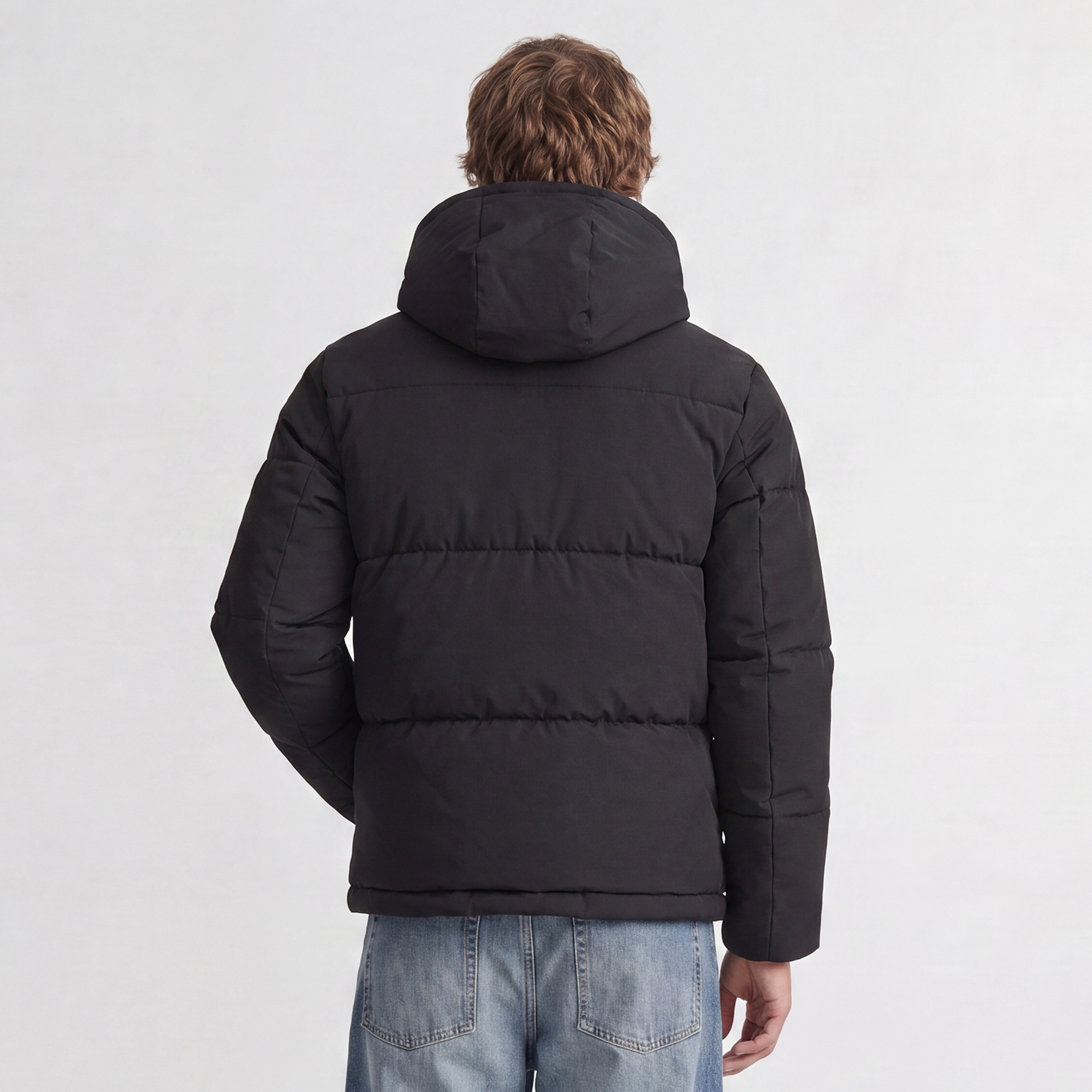 جاكيت بافر رجالي سادة برقبة هودي وأكمام طويلة من جاك آند جونز-men-clothing-jacketsandblazers-jackets-image-4