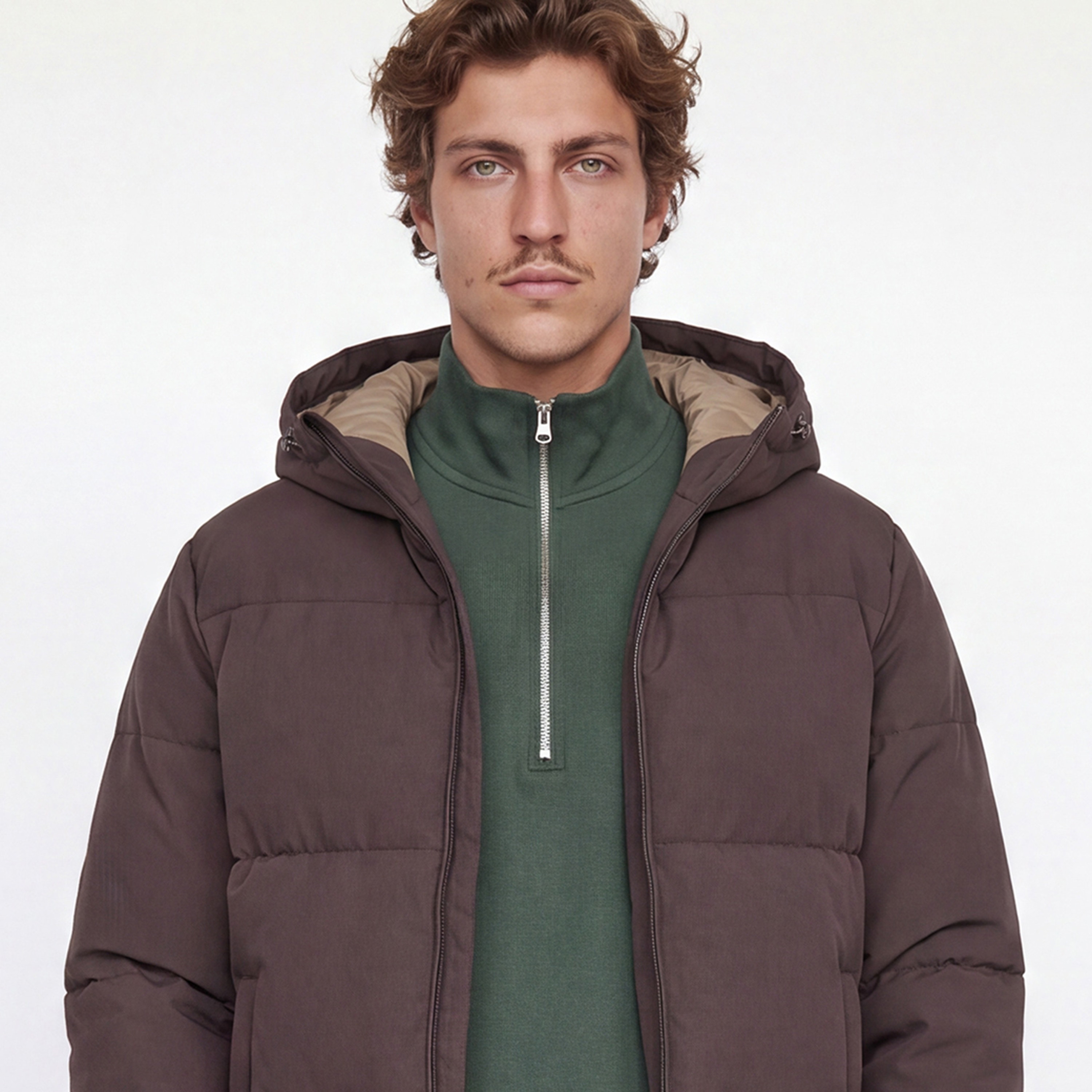 جاكيت بافر رجالي سادة برقبة هودي وأكمام طويلة من جاك آند جونز-men-clothing-jacketsandblazers-jackets-image-3