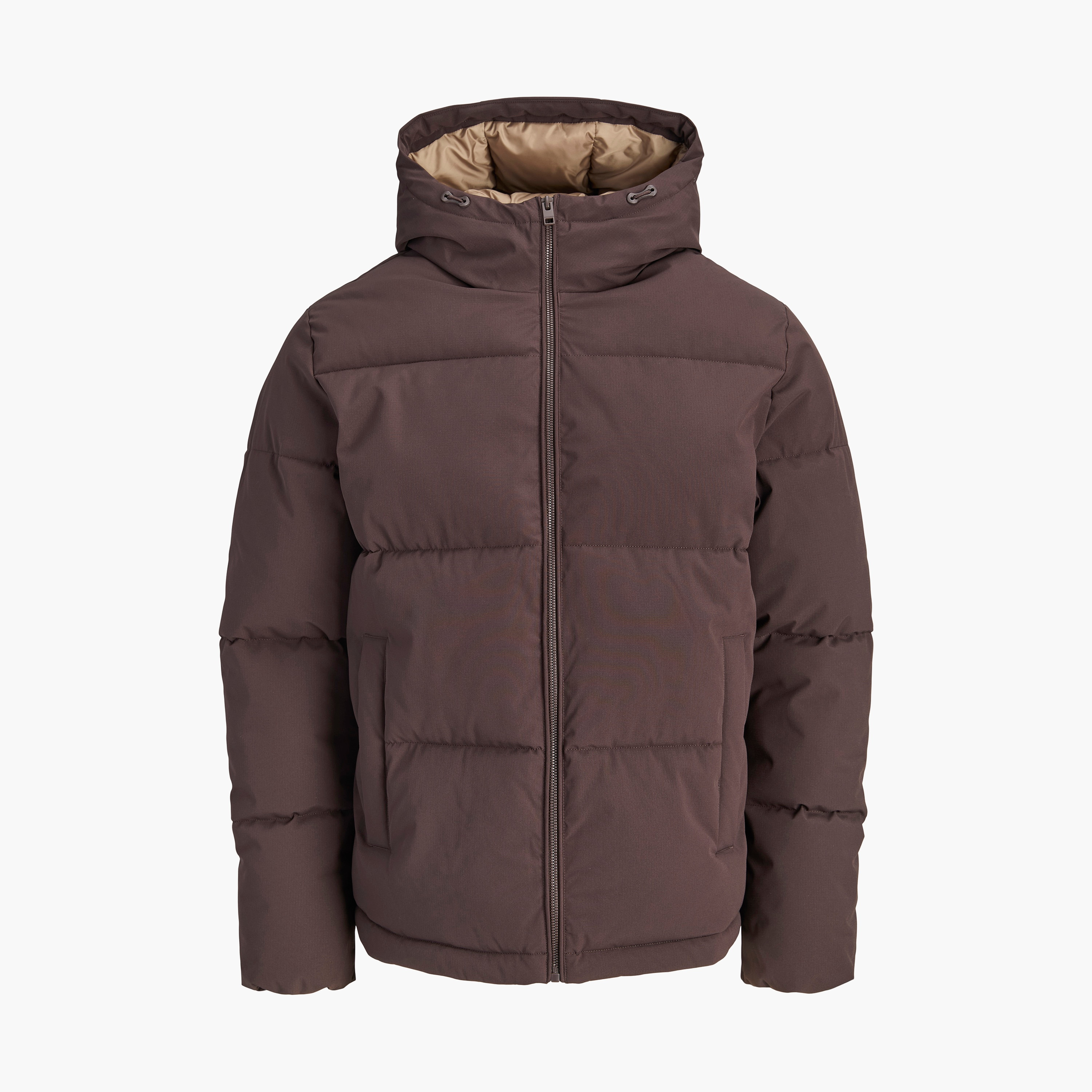 جاكيت بافر رجالي سادة برقبة هودي وأكمام طويلة من جاك آند جونز-men-clothing-jacketsandblazers-jackets-image-5