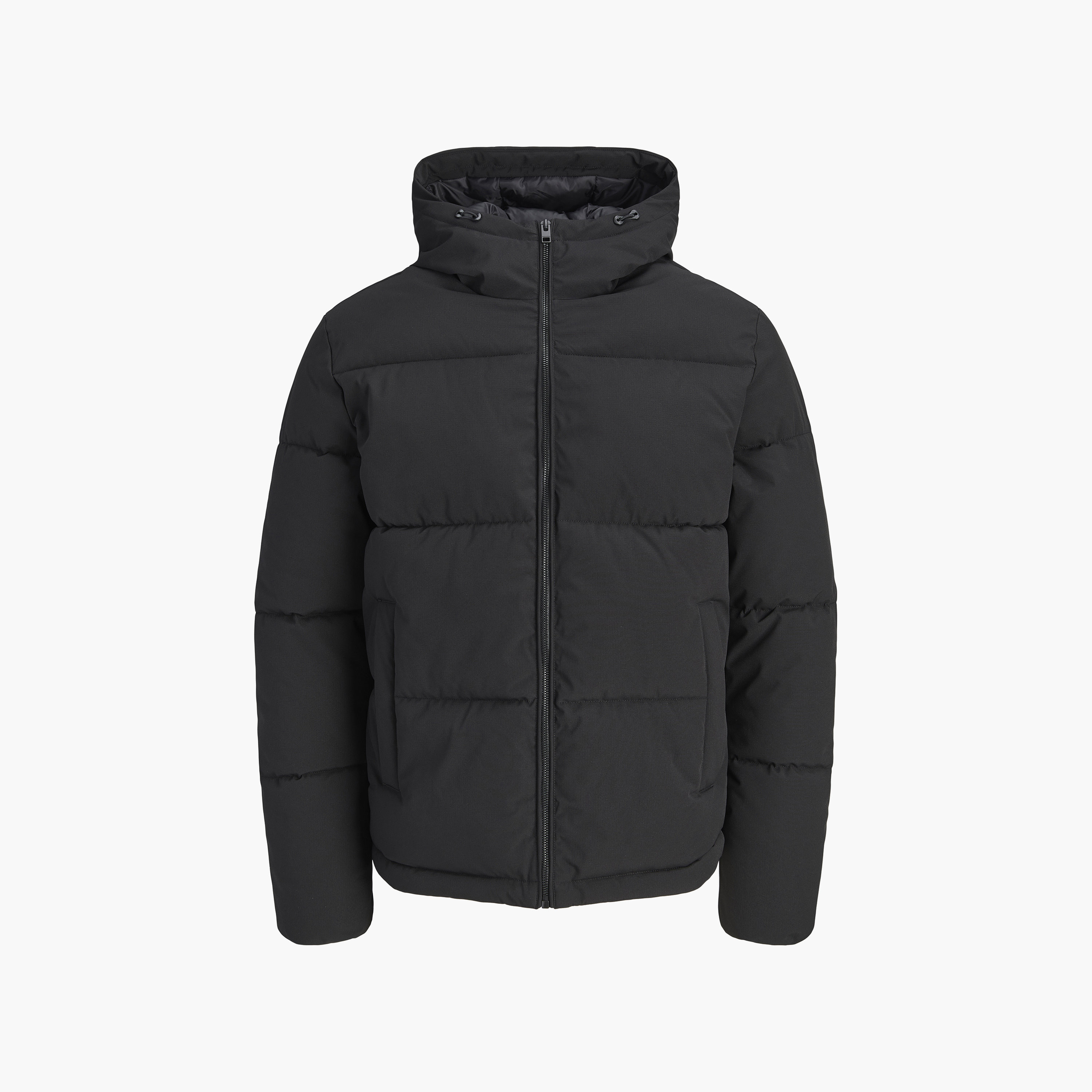 جاكيت بافر رجالي مقاس كبير سادة بأكمام طويلة وياقة بغطاء رأس من Jack & Jones-men-clothing-jacketsandblazers-jackets-image-4