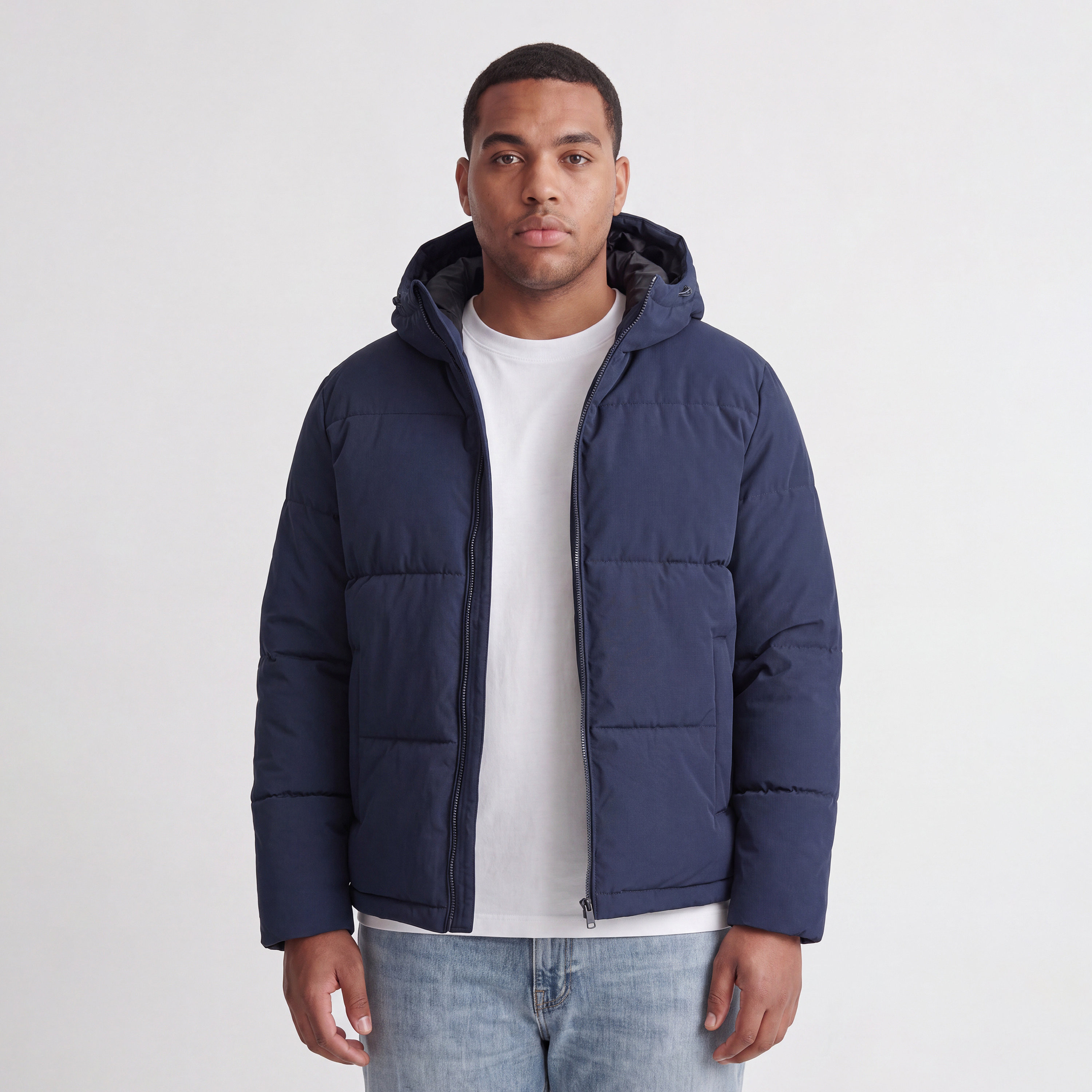 جاكيت بافر رجالي مقاس كبير سادة بأكمام طويلة وياقة بغطاء رأس من Jack & Jones-men-clothing-jacketsandblazers-jackets-image-6