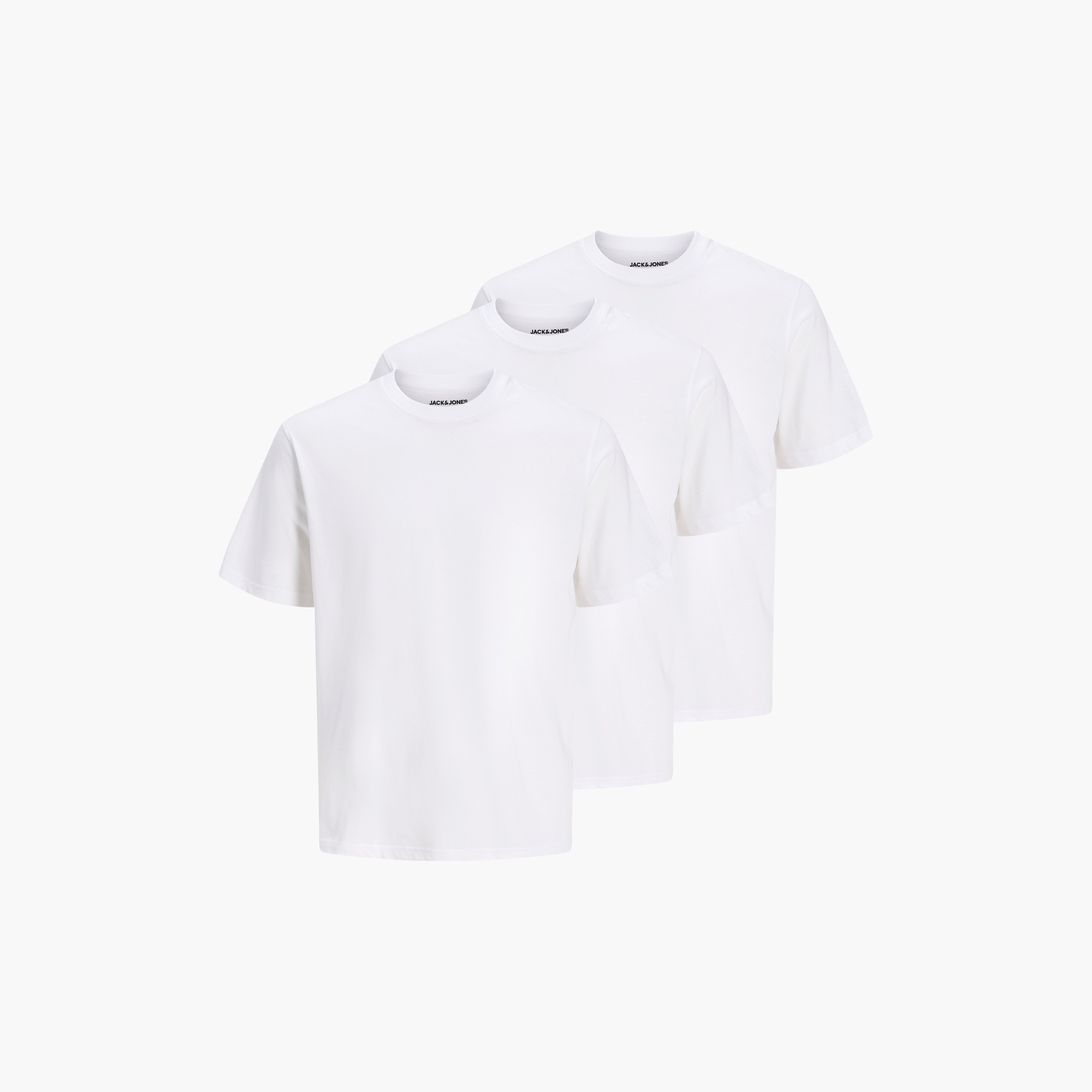 Jack & Jones Pack of 3 Plain Crew Neck Short Sleeves Men's T-Shirts-men-clothing-tshirtsandpolos-tshirts-image-1