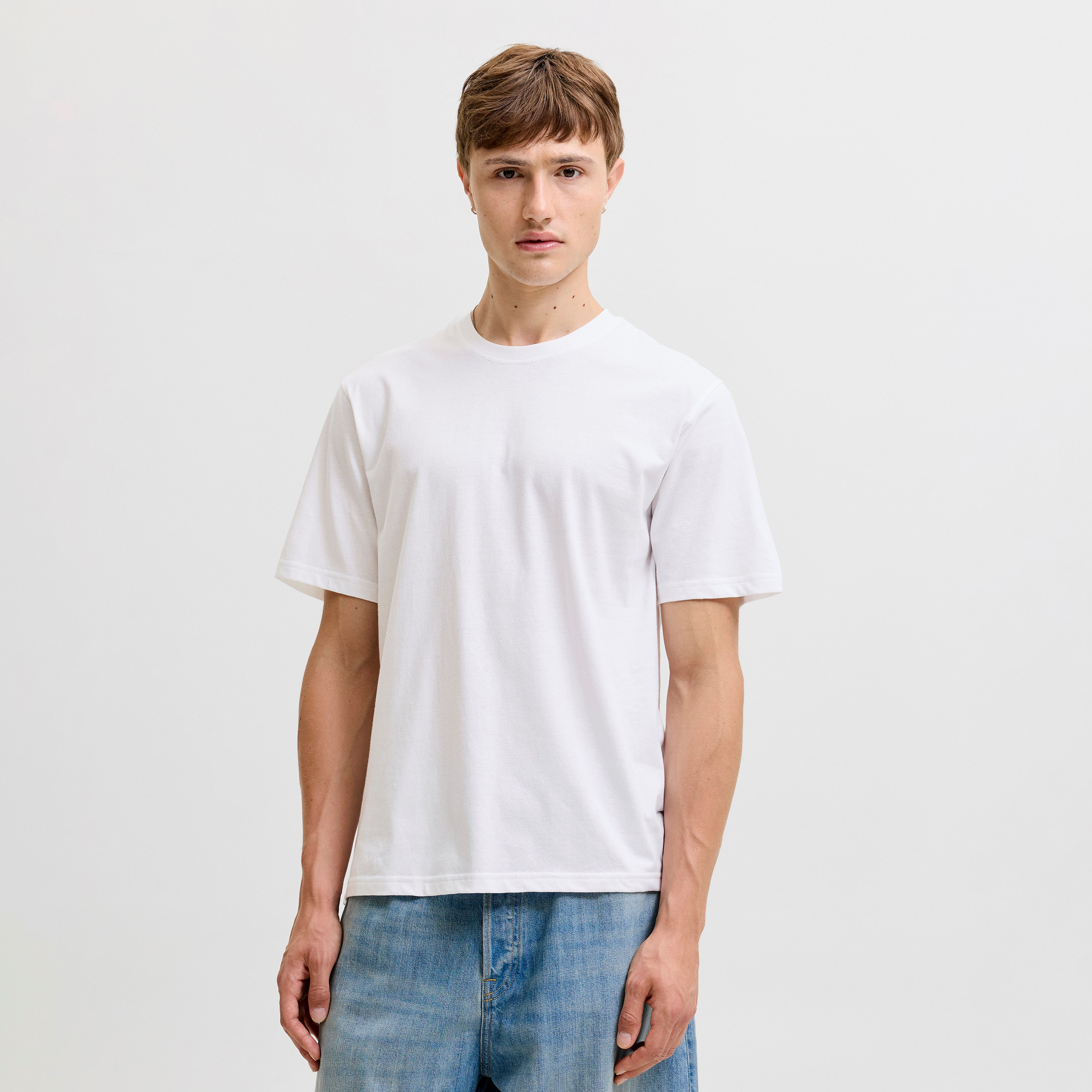 Jack & Jones Pack of 3 Plain Crew Neck Short Sleeves Men's T-Shirts-men-clothing-tshirtsandpolos-tshirts-image-2