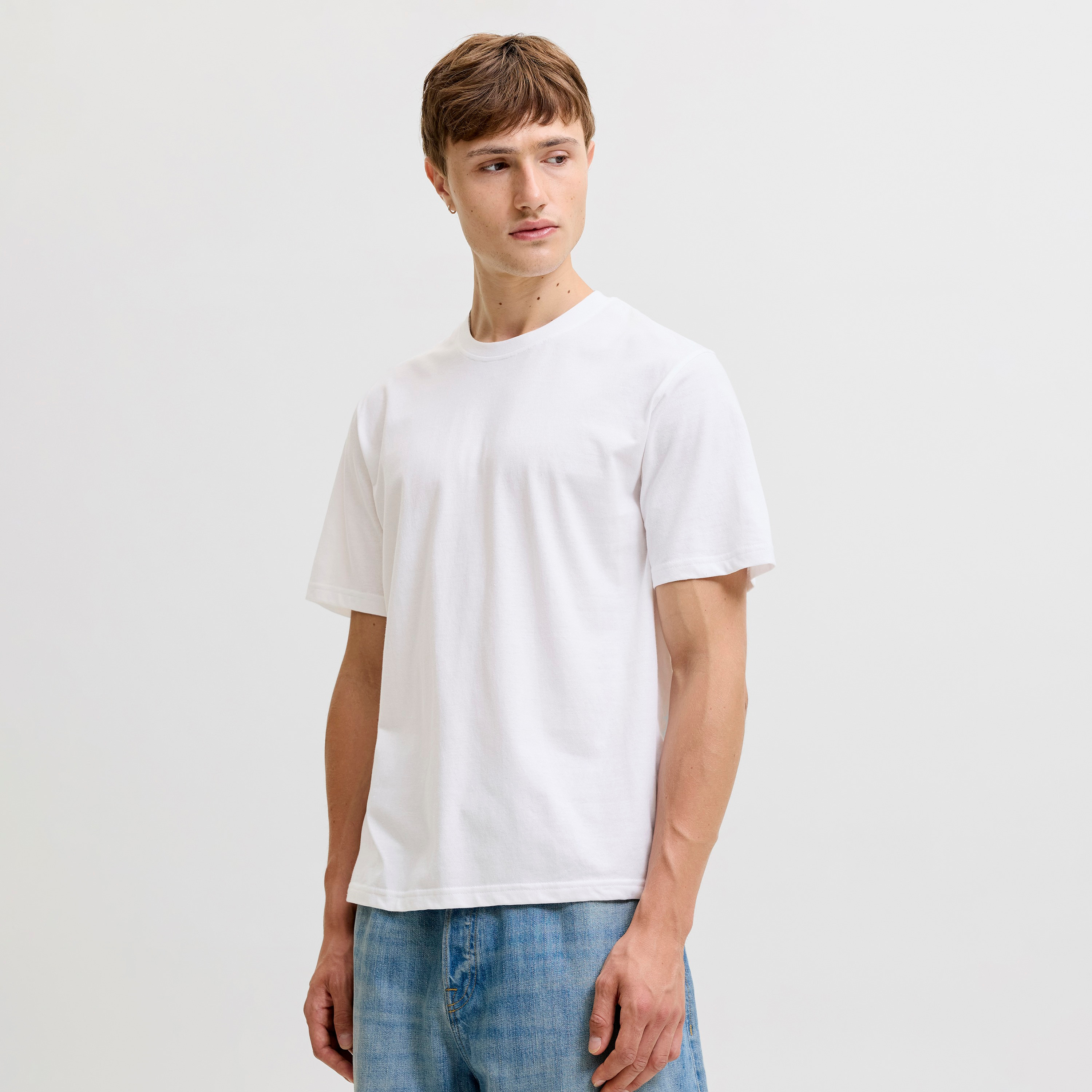 Jack & Jones Pack of 3 Plain Crew Neck Short Sleeves Men's T-Shirts-men-clothing-tshirtsandpolos-tshirts-image-4