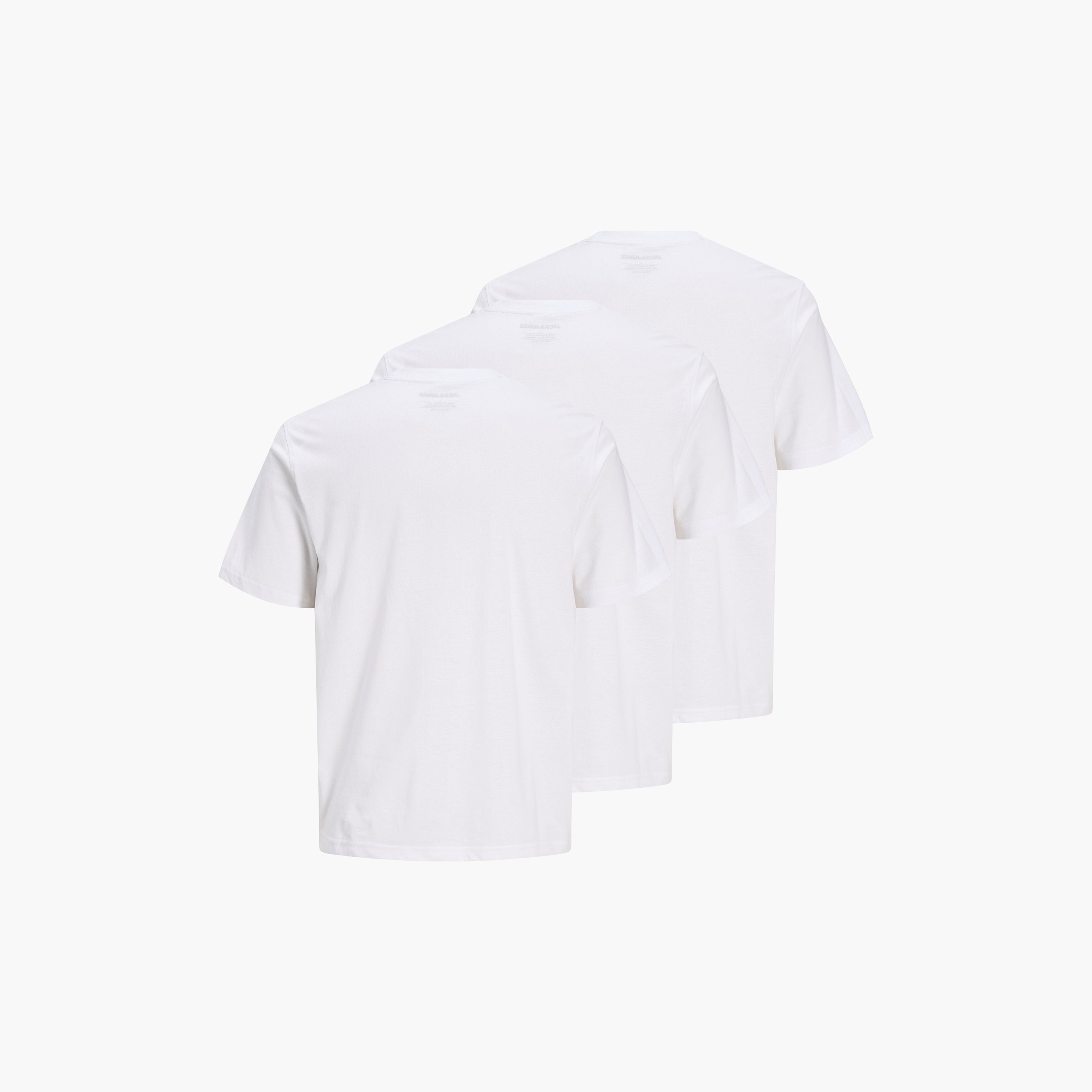 Jack & Jones Pack of 3 Plain Crew Neck Short Sleeves Men's T-Shirts-men-clothing-tshirtsandpolos-tshirts-image-16