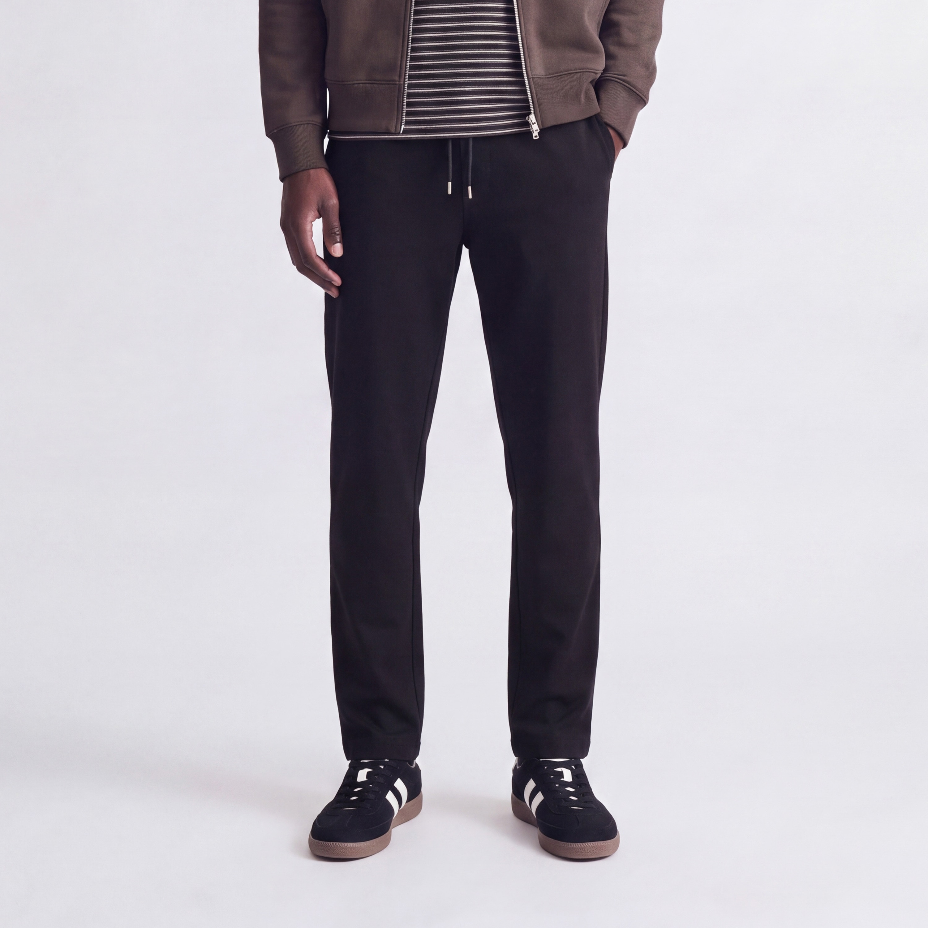 Jack & Jones Plain Mid Rise Drawstring Men's Joggers-men-clothing-bottoms-joggers-image-1