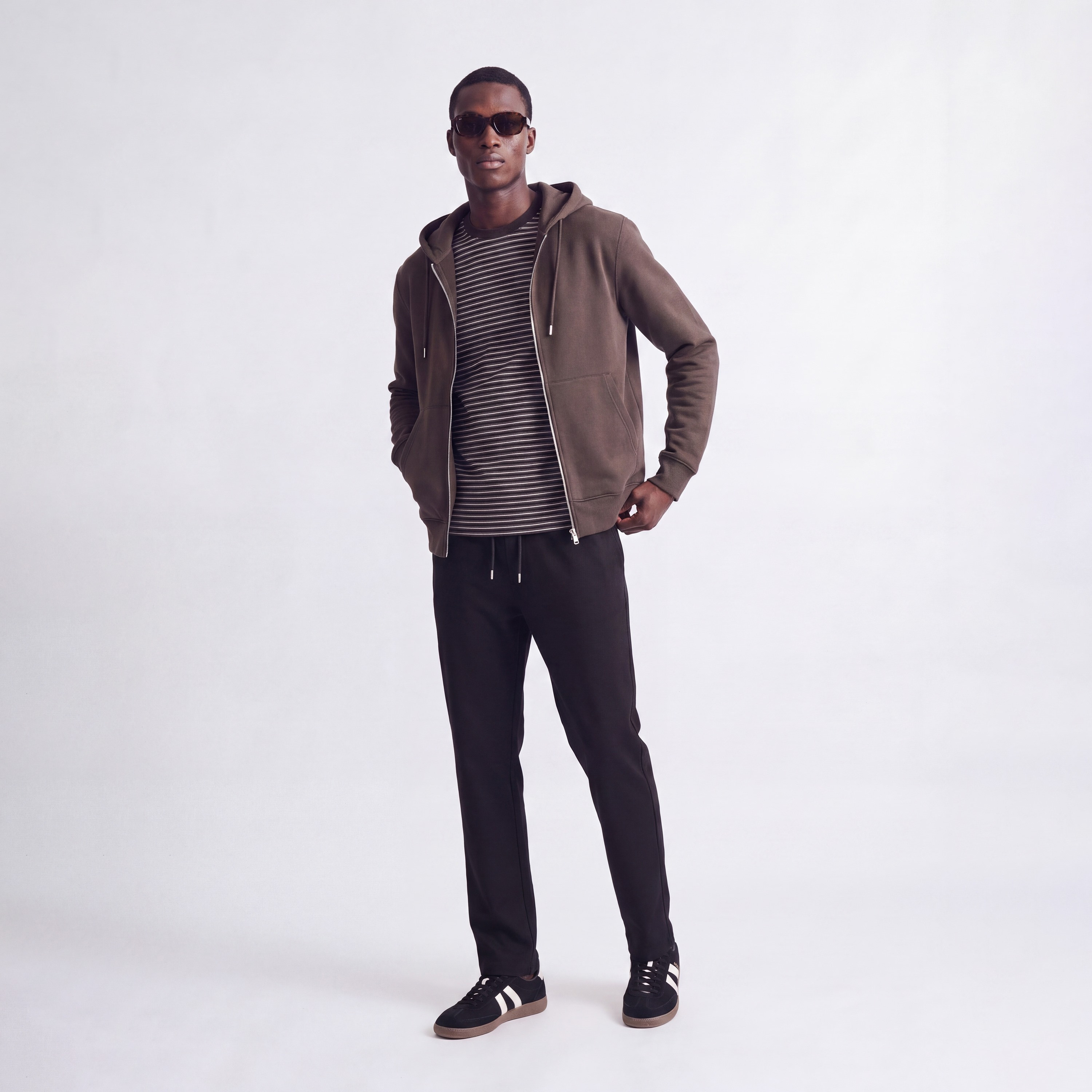 Jack & Jones Plain Mid Rise Drawstring Men's Joggers-men-clothing-bottoms-joggers-image-2