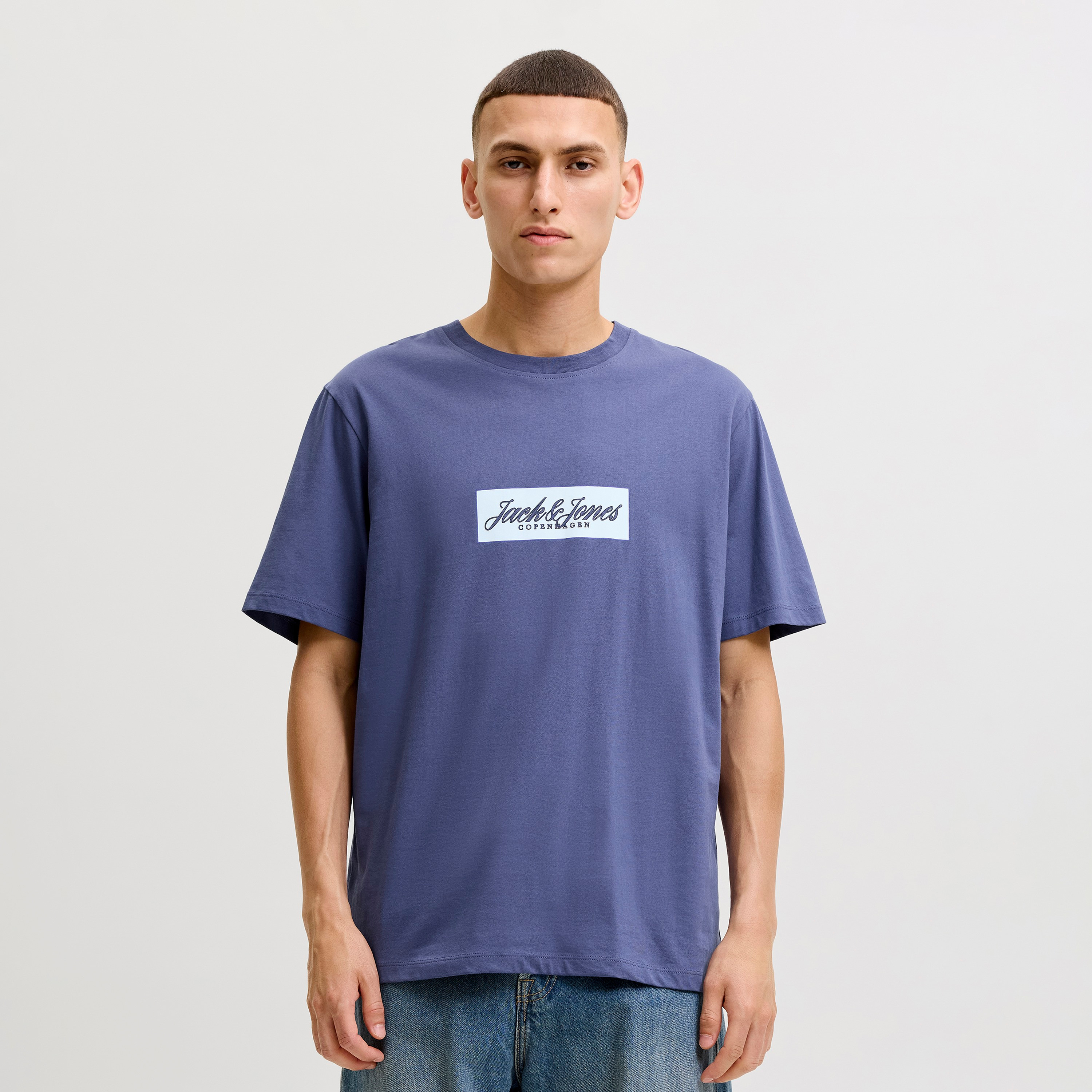 Jack & Jones Logo Printed Crew Neck Short Sleeves Men's T-Shirt-men-clothing-tshirtsandpolos-tshirts-image-1