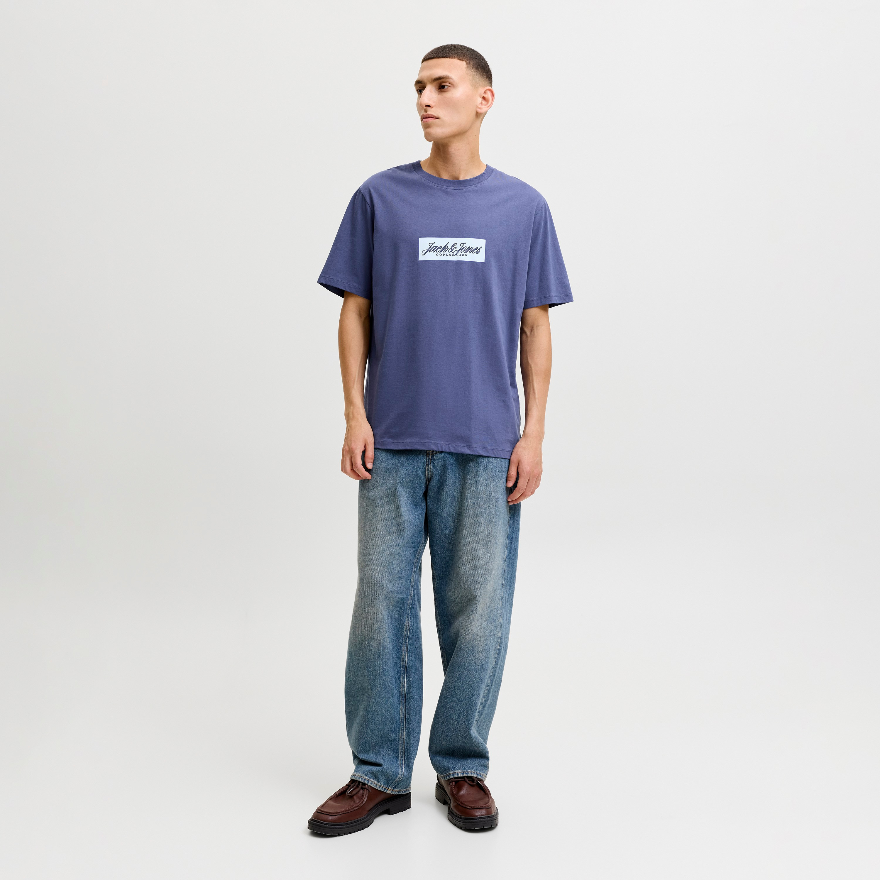 Jack & Jones Logo Printed Crew Neck Short Sleeves Men's T-Shirt-men-clothing-tshirtsandpolos-tshirts-image-2