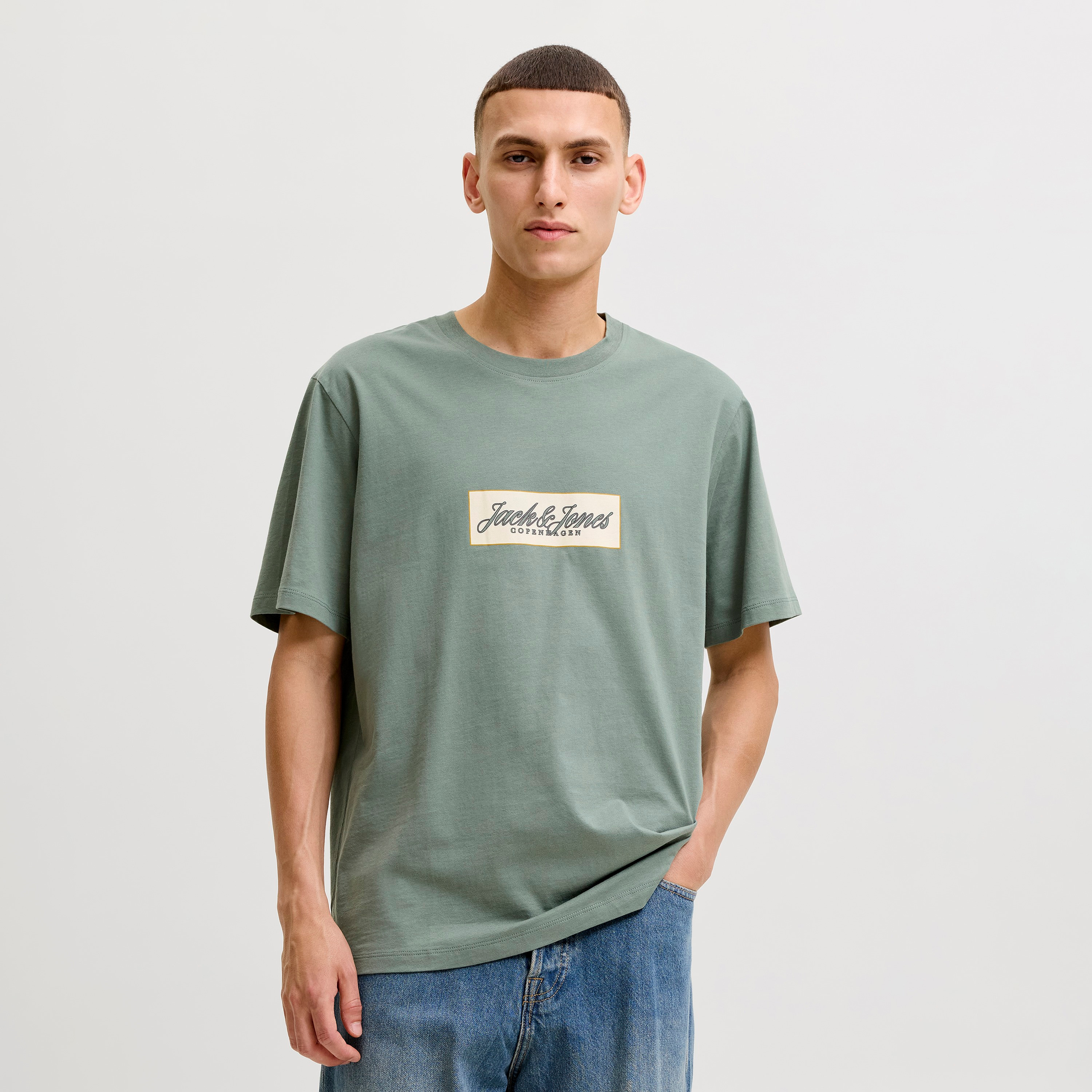 Jack & Jones Logo Printed Crew Neck Short Sleeves Men's T-Shirt-men-clothing-tshirtsandpolos-tshirts-image-4