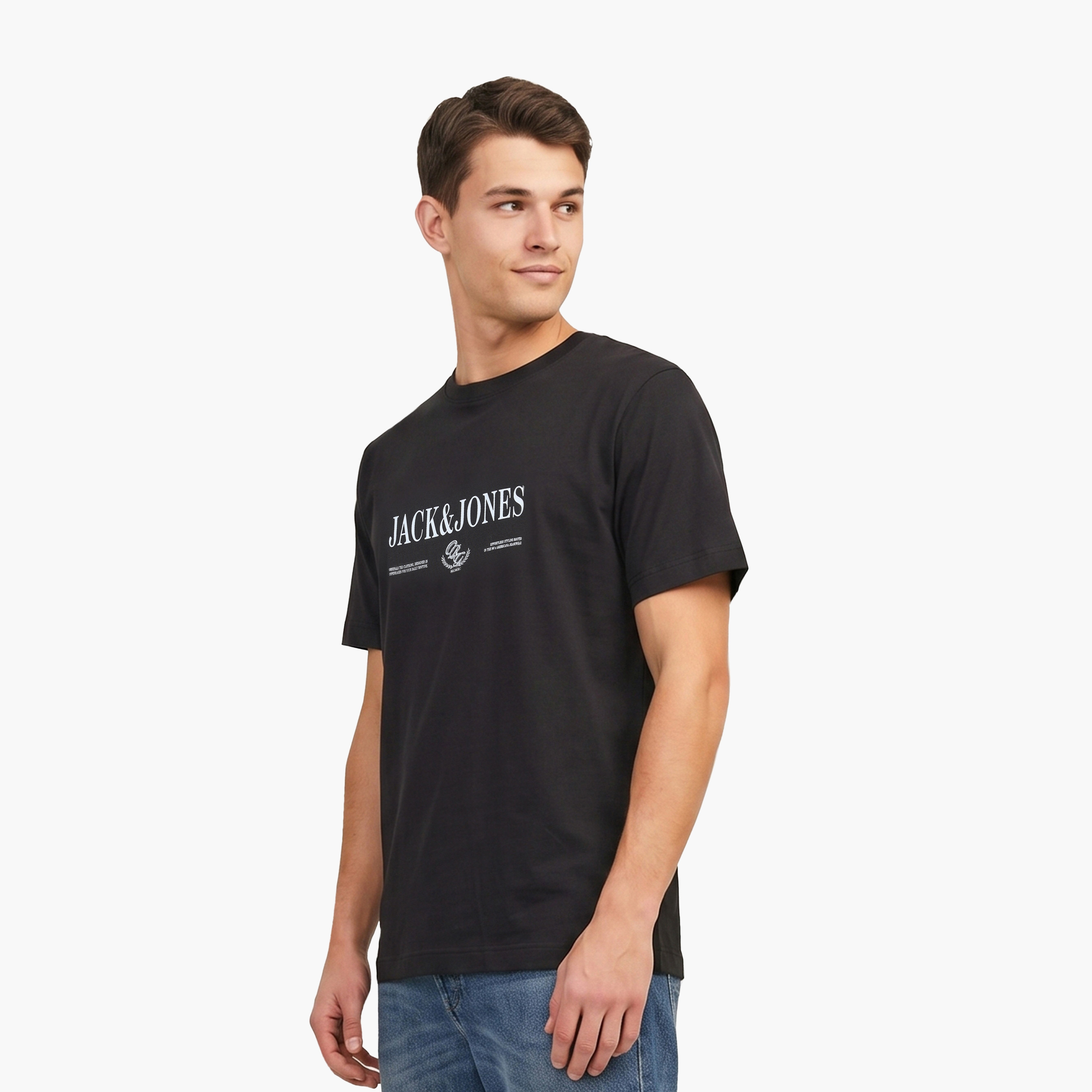 Jack & Jones Logo Printed Crew Neck Short Sleeves Men's T-Shirt-men-clothing-tshirtsandpolos-tshirts-image-5