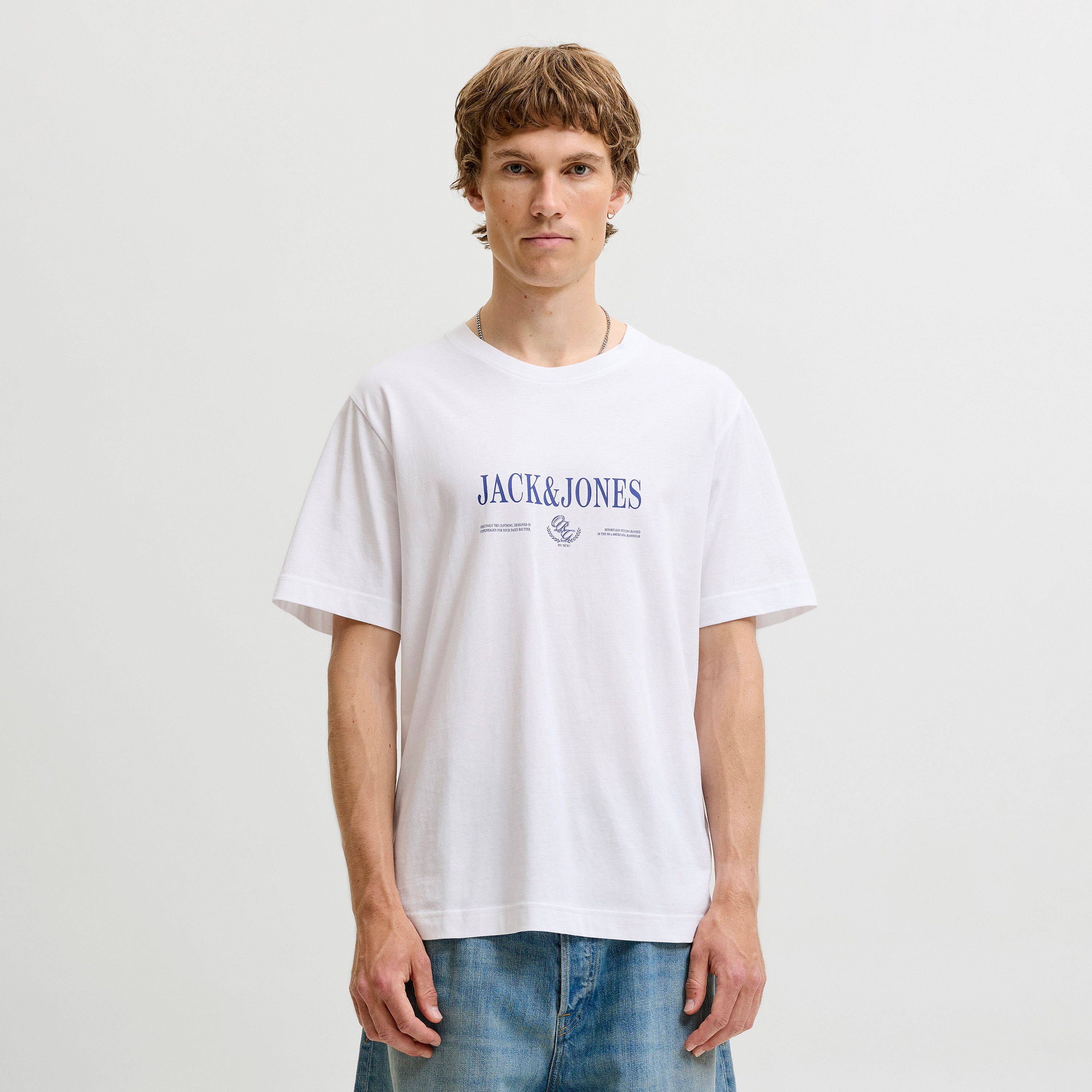 Jack & Jones Logo Printed Crew Neck Short Sleeves Men's T-Shirt-men-clothing-tshirtsandpolos-tshirts-image-1