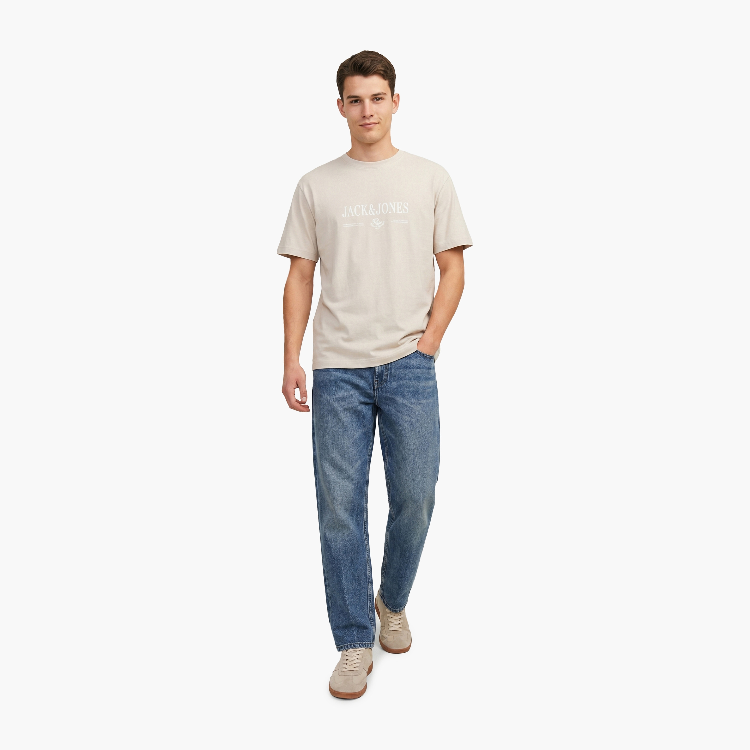 Jack & Jones Logo Printed Crew Neck Short Sleeves Men's T-Shirt-men-clothing-tshirtsandpolos-tshirts-image-2
