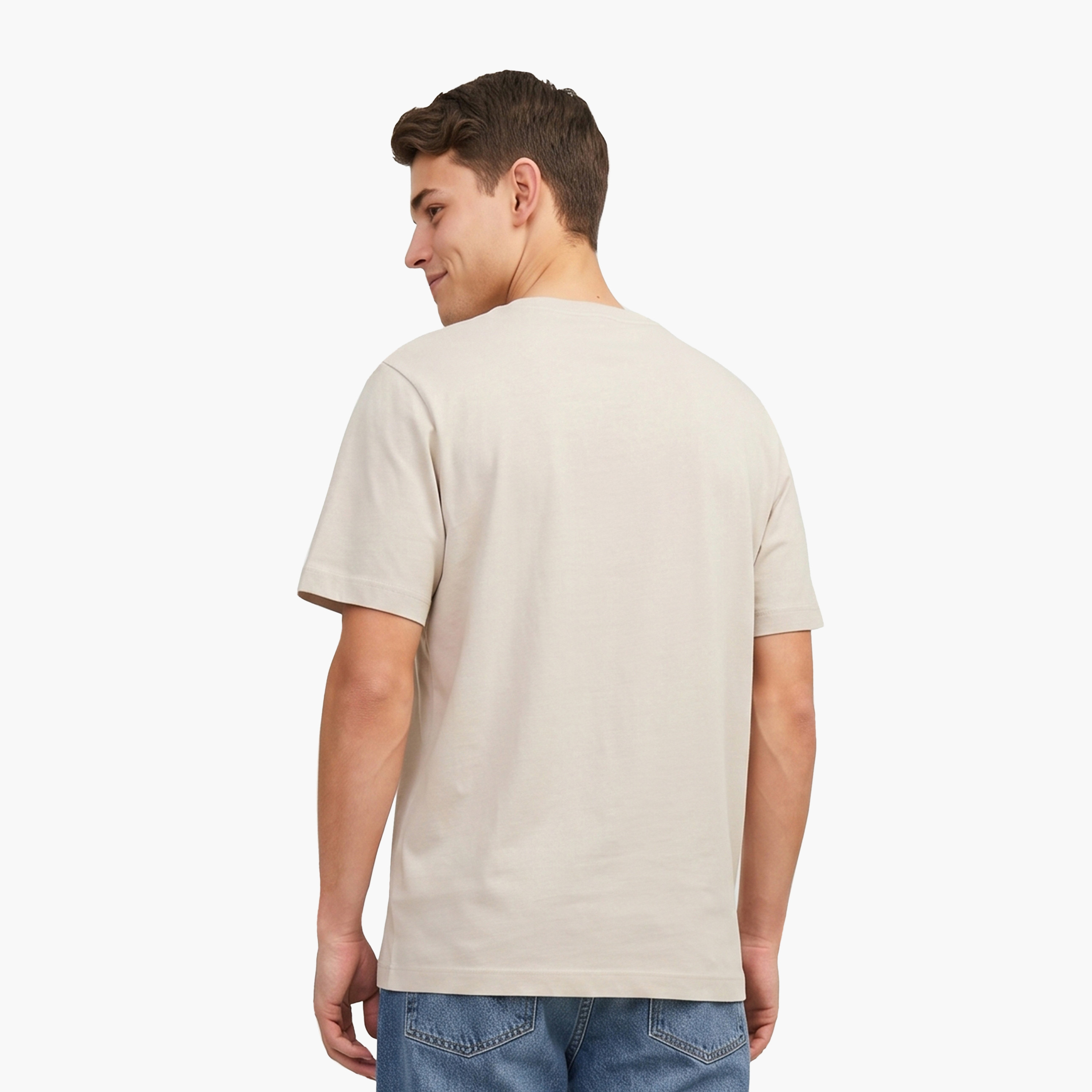 Jack & Jones Logo Printed Crew Neck Short Sleeves Men's T-Shirt-men-clothing-tshirtsandpolos-tshirts-image-4