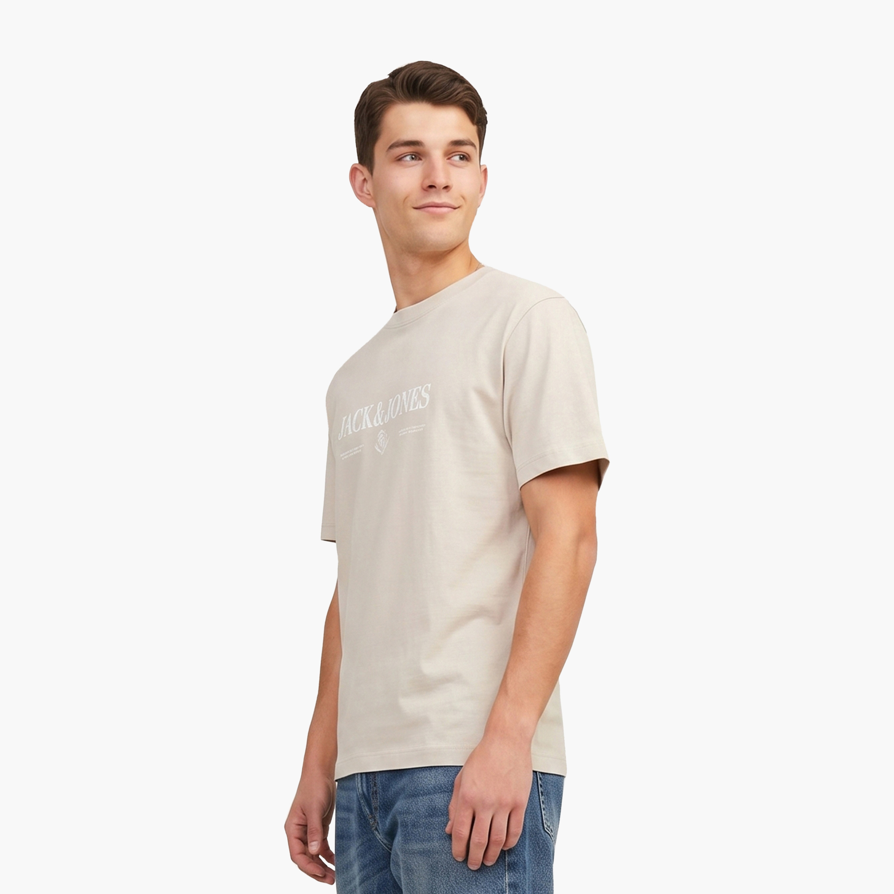 Jack & Jones Logo Printed Crew Neck Short Sleeves Men's T-Shirt-men-clothing-tshirtsandpolos-tshirts-image-5