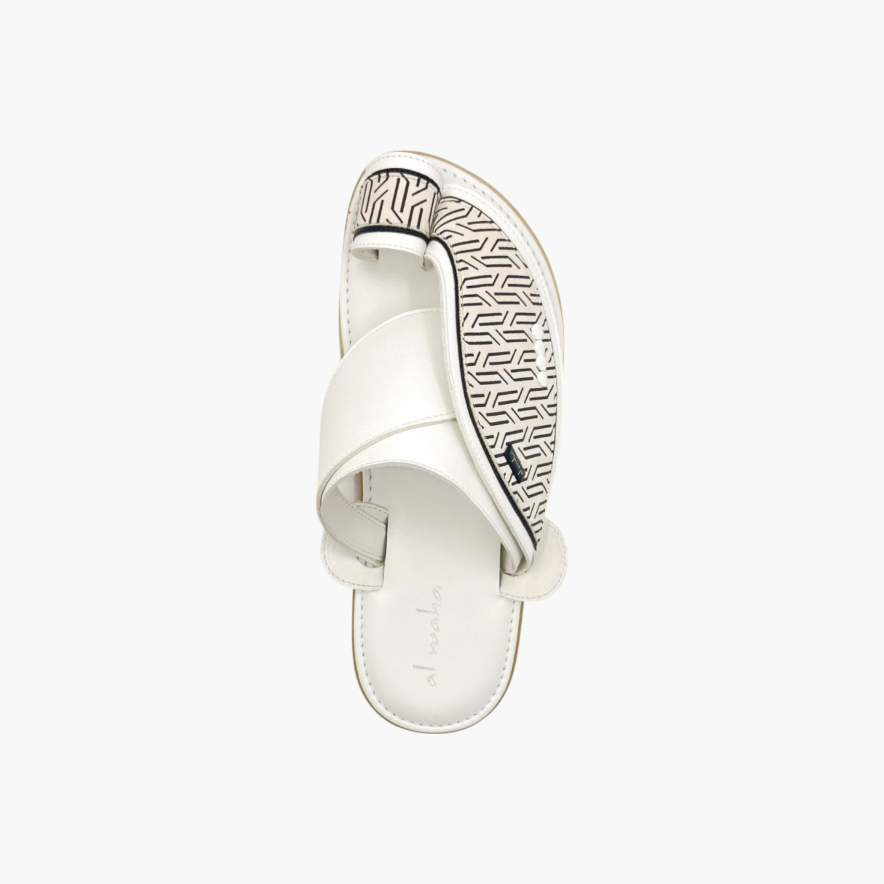 Al Waha Textured Slip-On Arabic Sandals with Toe Loop Detail-men-shoes-sandals-image-3