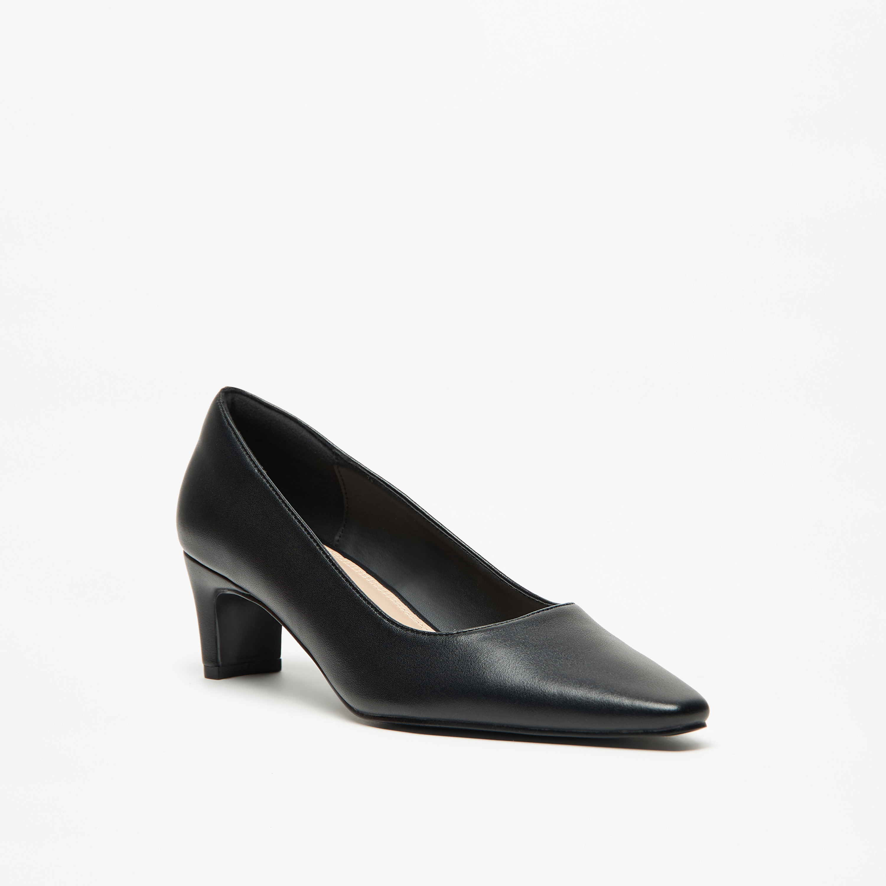 Celeste Women's Solid Pointed Toe Pumps with Block Heels-women-shoes-heels-image-1