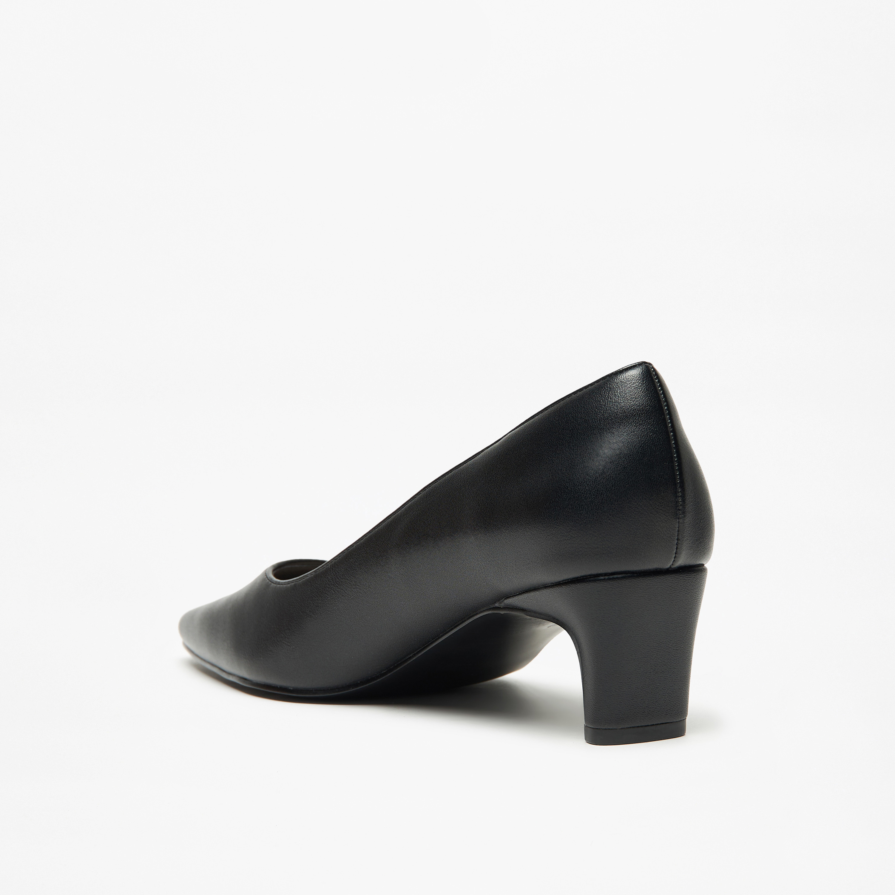 Celeste Women's Solid Pointed Toe Pumps with Block Heels-women-shoes-heels-image-2