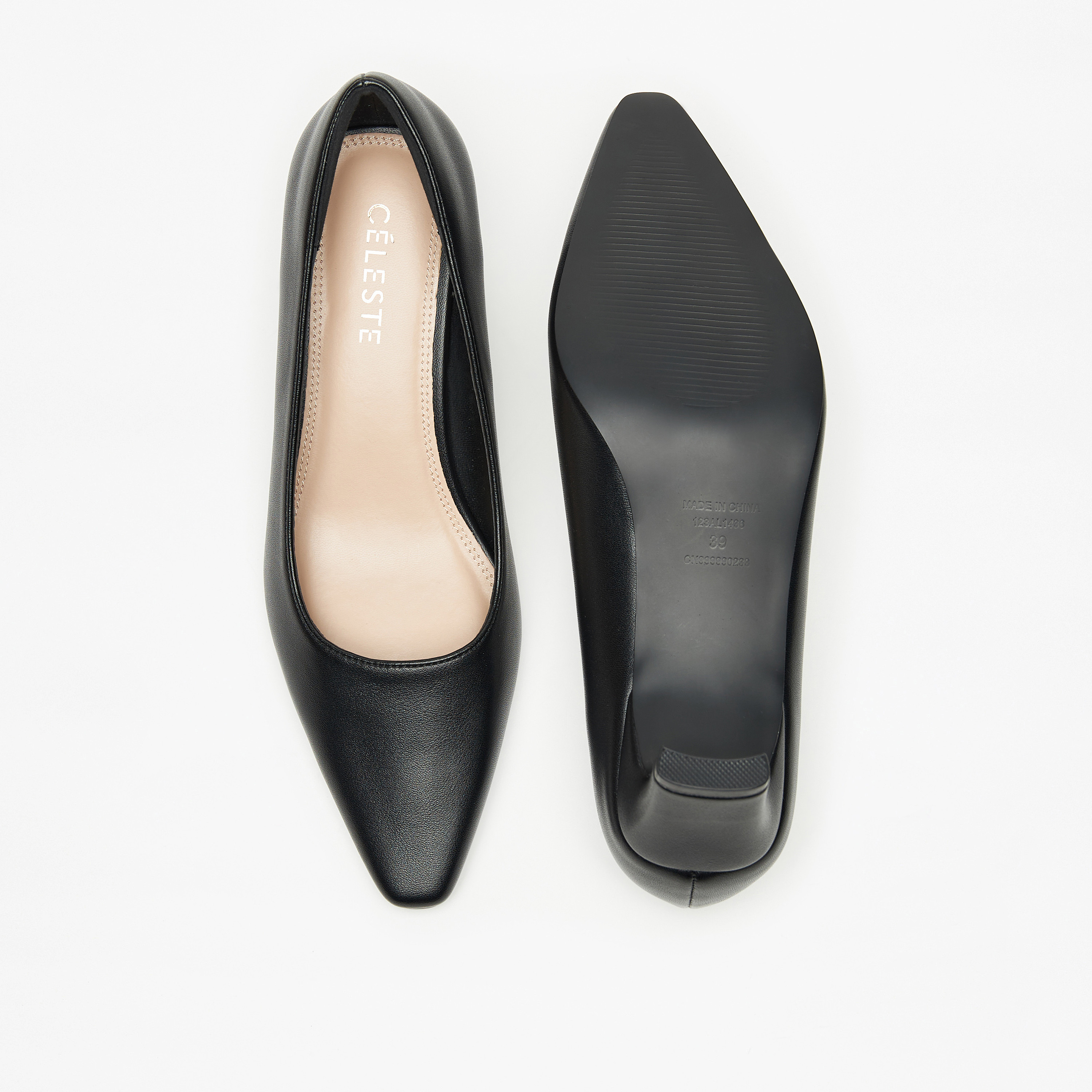 Celeste Women's Solid Pointed Toe Pumps with Block Heels-women-shoes-heels-image-4