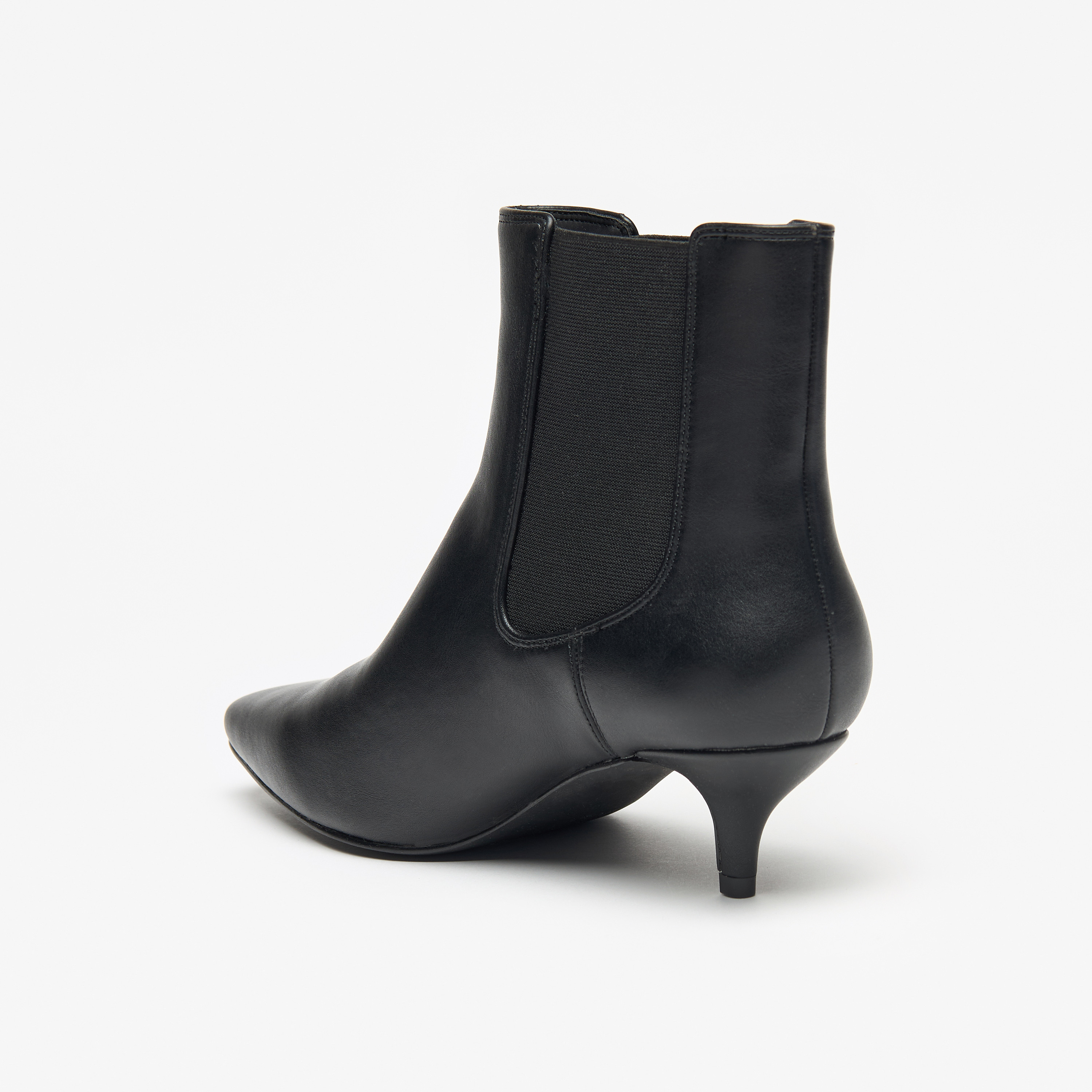 بوت نسائي سادة سهل الارتداء بطول الكاحل وكعب ستيليو من سيليست-women-shoes-boots-image-2