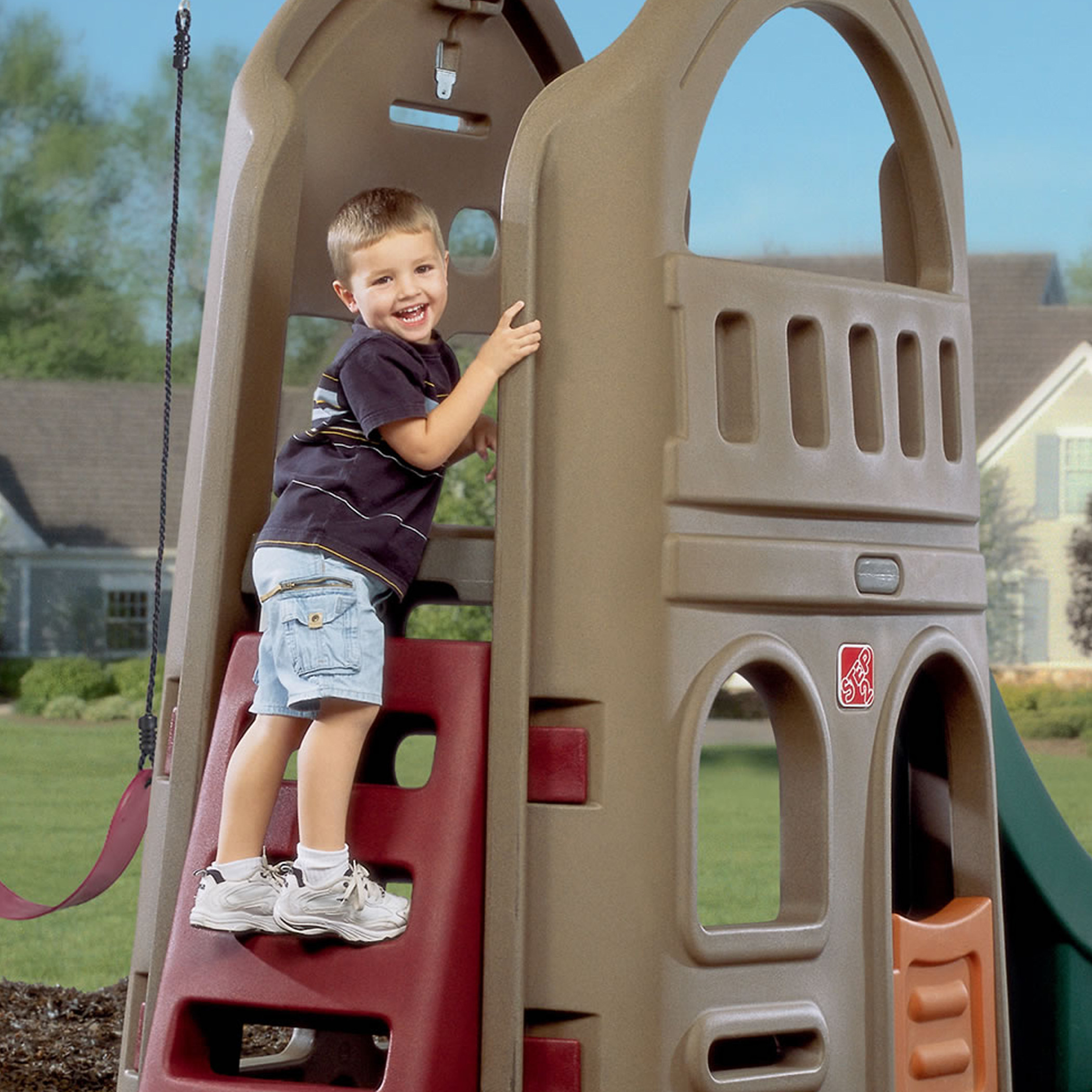 Naturally playful playhouse climber & swing extension assembly online