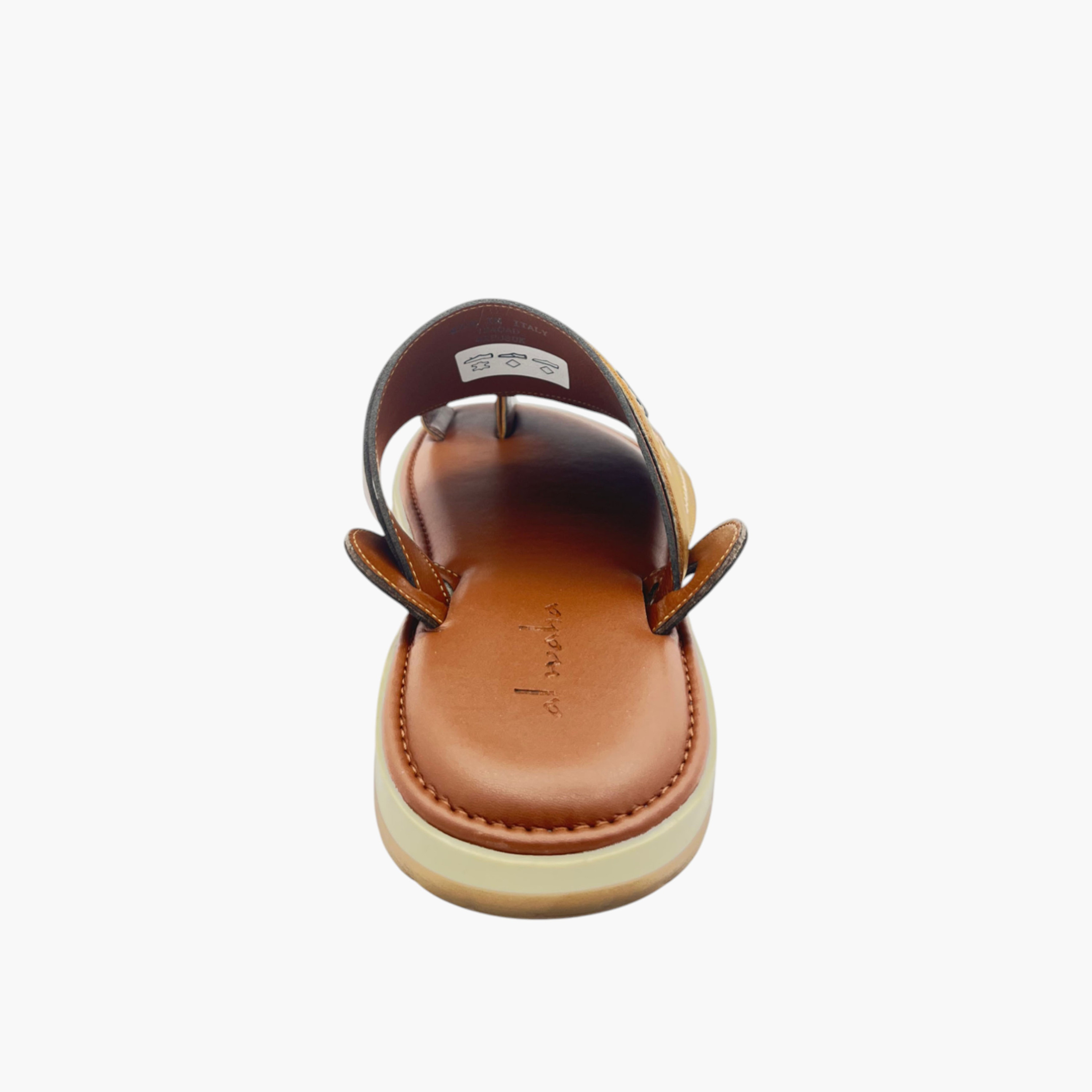 Al Waha Textured Slip-On Arabic Sandals with Toe Loop Detail-men-shoes-sandals-image-3